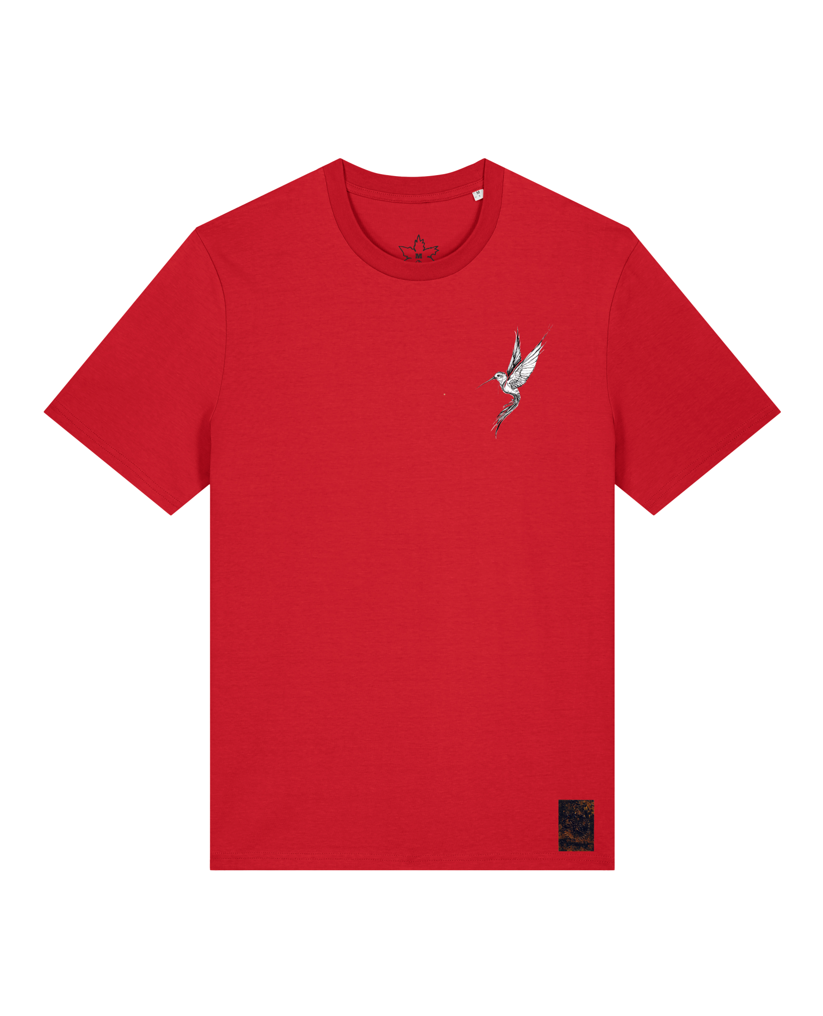 bio-unisex-medium fit-tshirt-kolibri (backprint)-sttu169-erdbeere-front