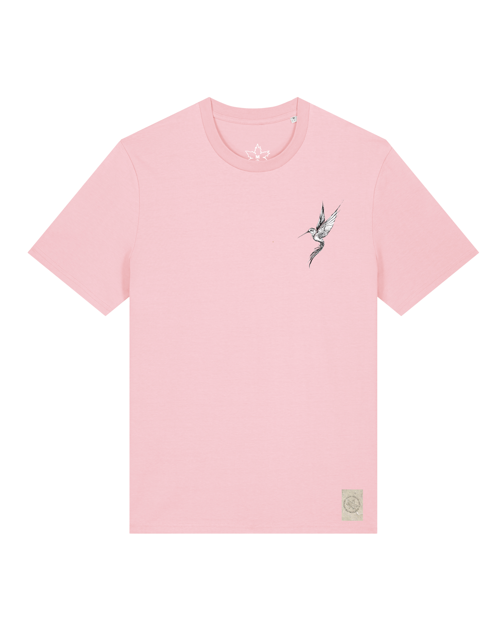 bio-unisex-medium fit-tshirt-kolibri (backprint)-sttu169-flamingo-front