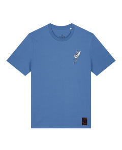 bio-unisex-medium fit-tshirt-kolibri (backprint)-sttu169-hortensie-front