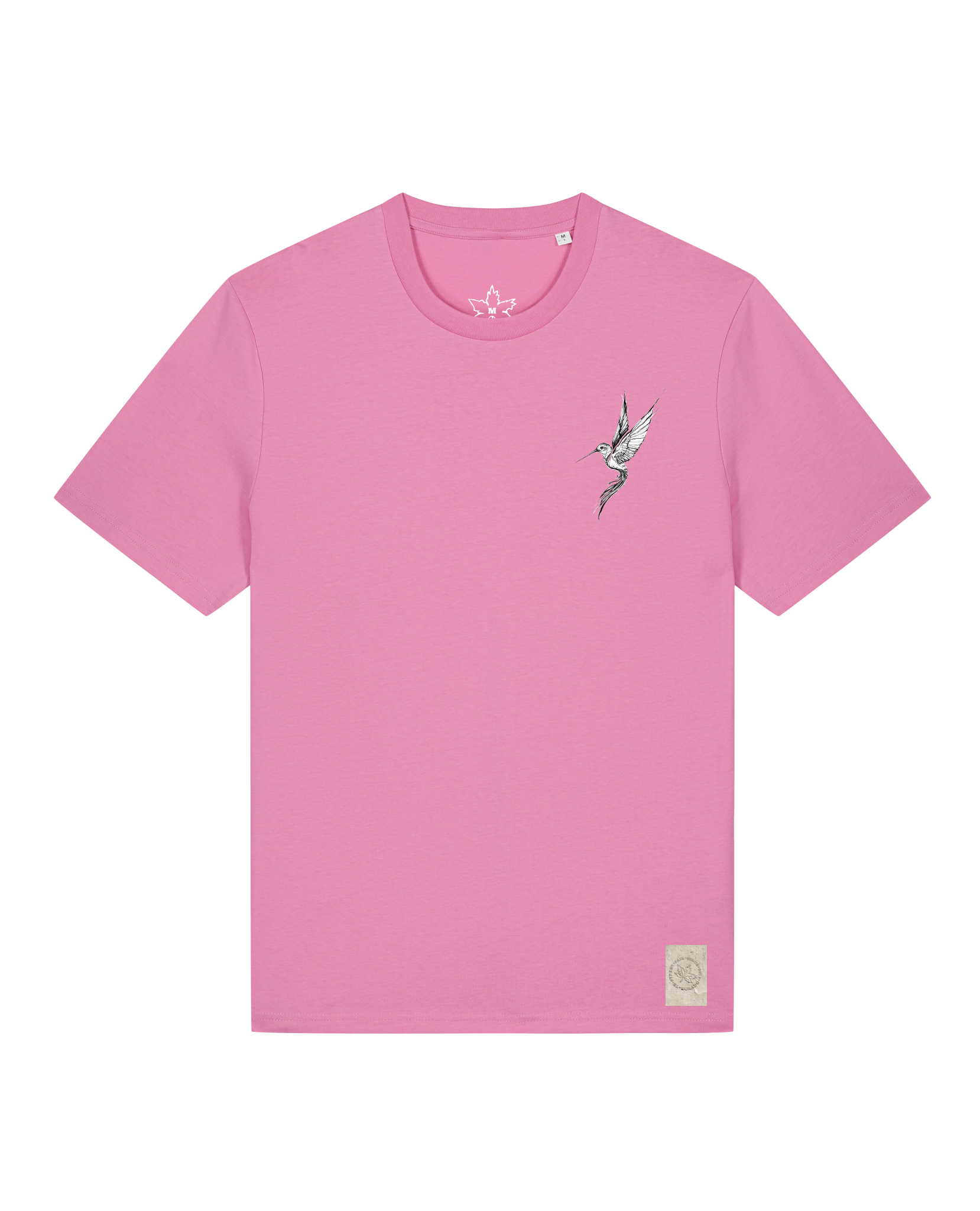 bio-unisex-medium fit-tshirt-kolibri (backprint)-sttu169-kaugummi-front