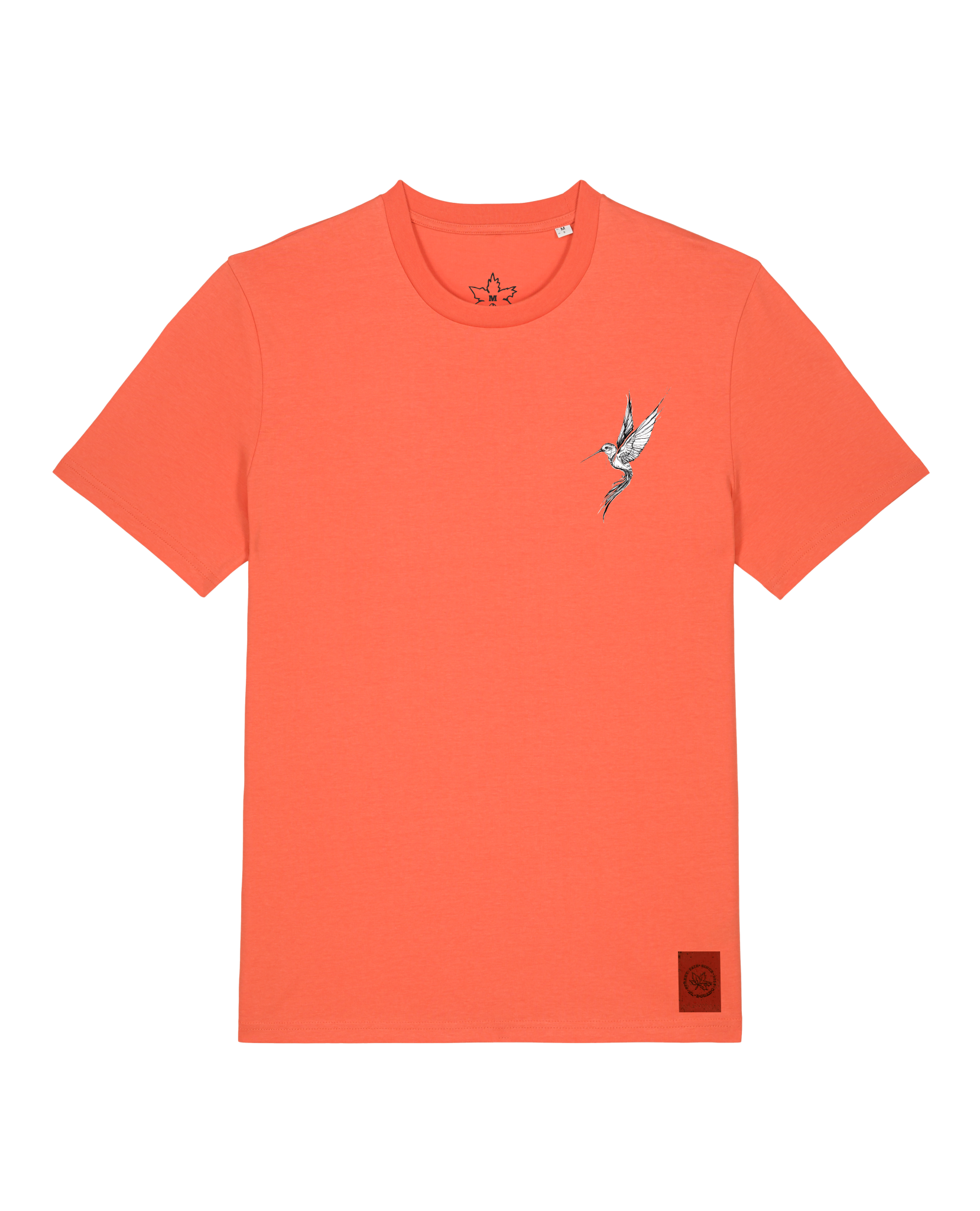 bio-unisex-medium fit-tshirt-kolibri (backprint)-sttu169-mandarine-front