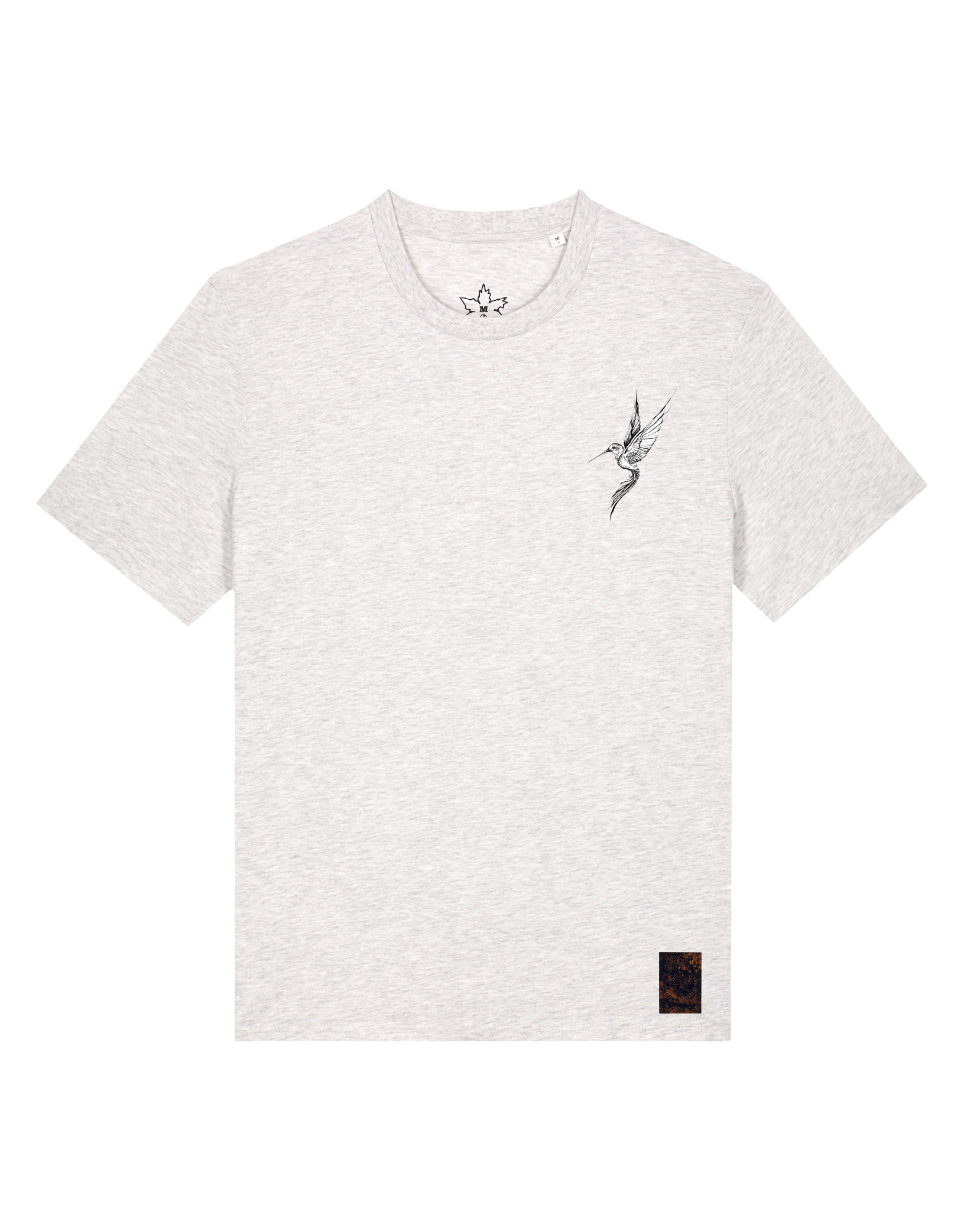 bio-unisex-medium fit-tshirt-kolibri (backprint)-sttu169-rennmaus-front
