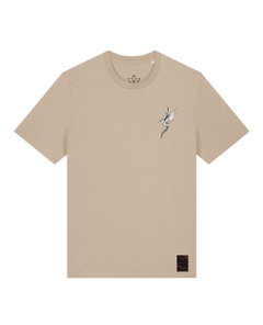 bio-unisex-medium fit-tshirt-kolibri (backprint)-sttu169-treibsand-front