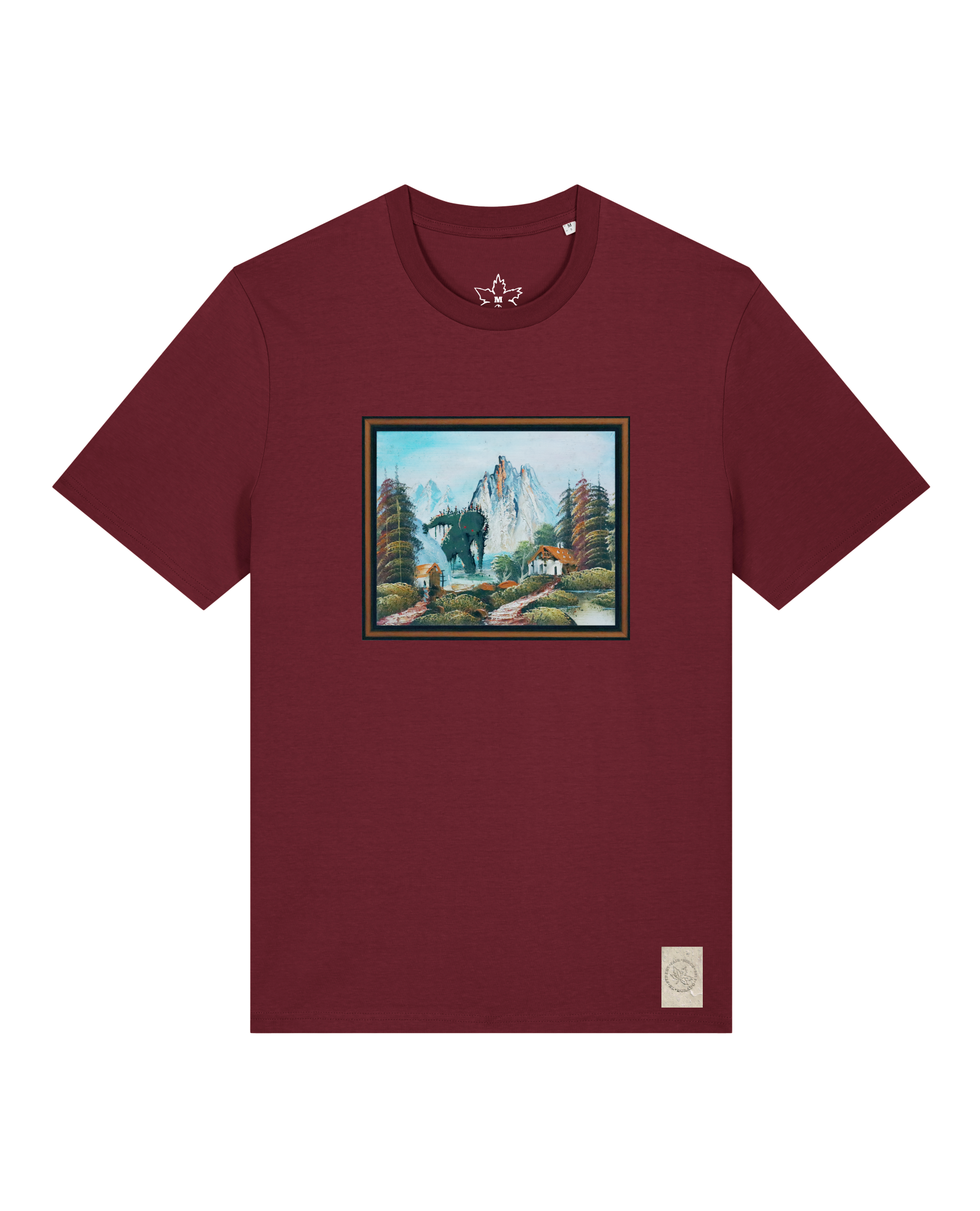 bio-unisex-medium fit-tshirt-krakonoš in holidays-sttu169-burgunder rot-front