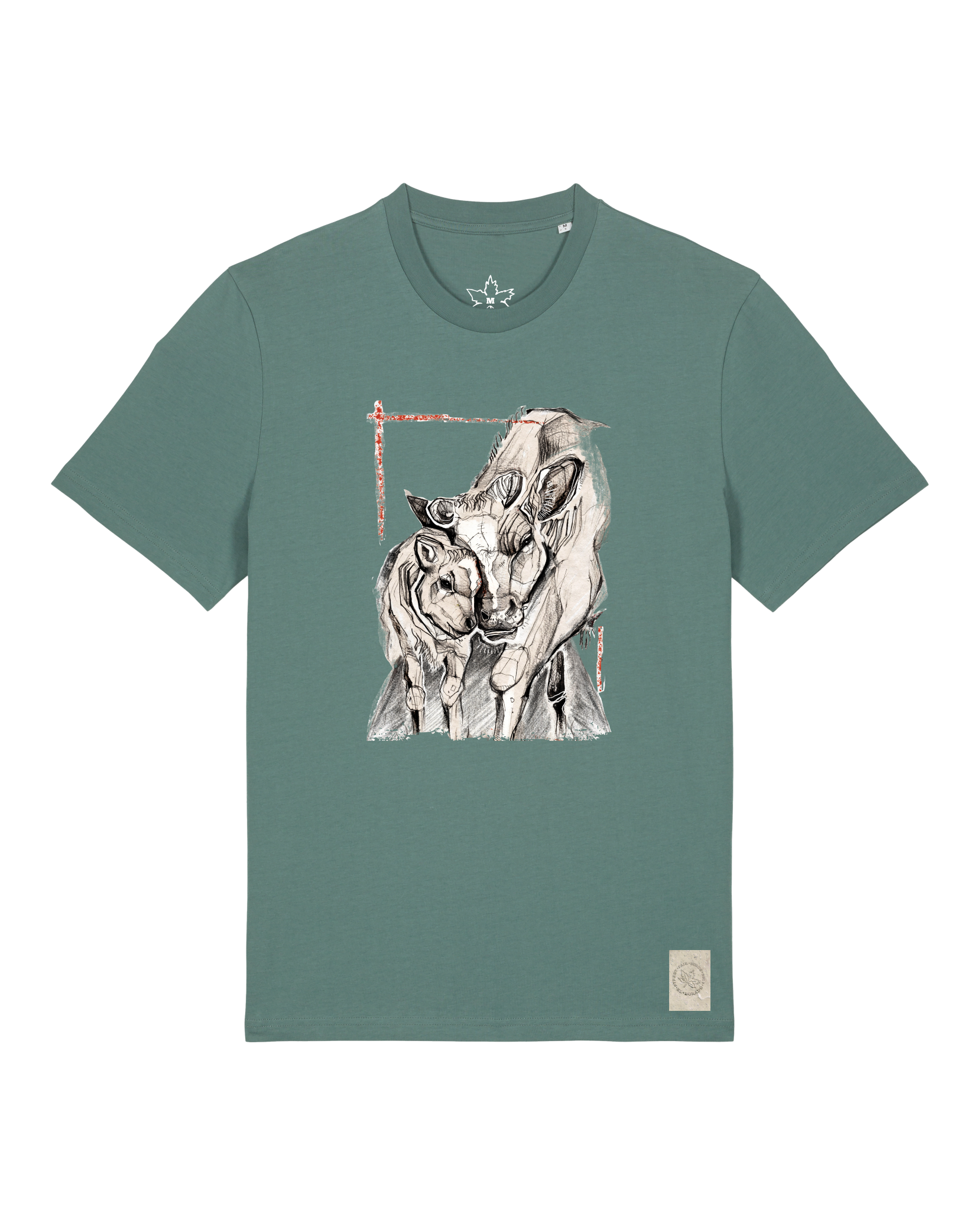 bio-unisex-medium fit-tshirt-kühe-sttu169-blautanne-front