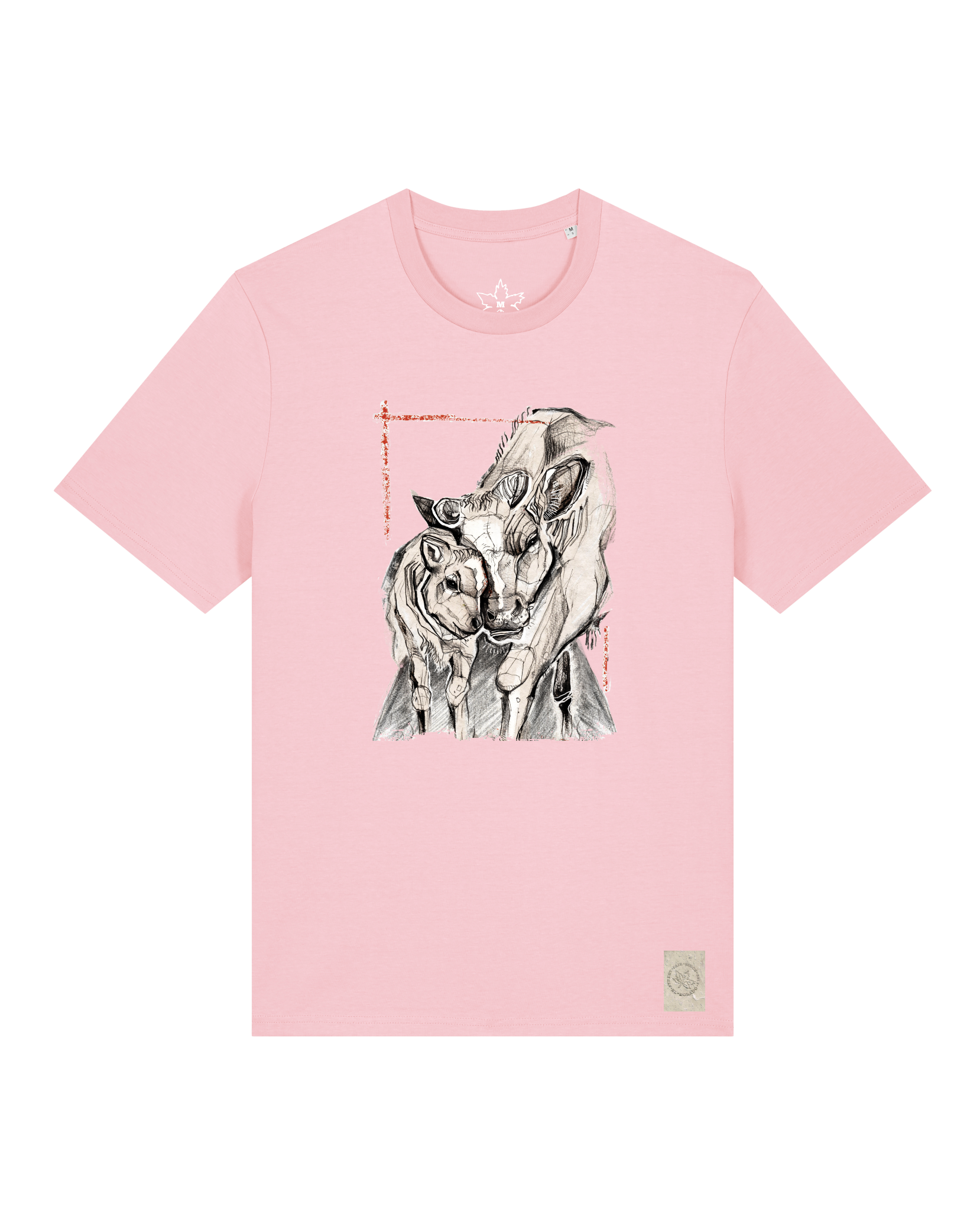 bio-unisex-medium fit-tshirt-kühe-sttu169-flamingo-front