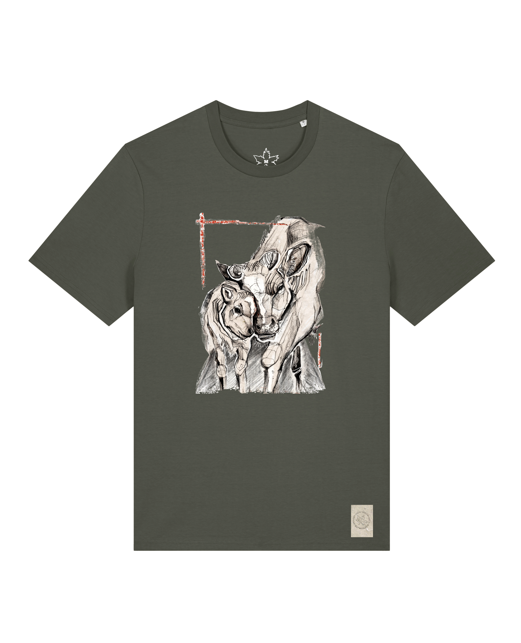 bio-unisex-medium fit-tshirt-kühe-sttu169-grunkohl-front