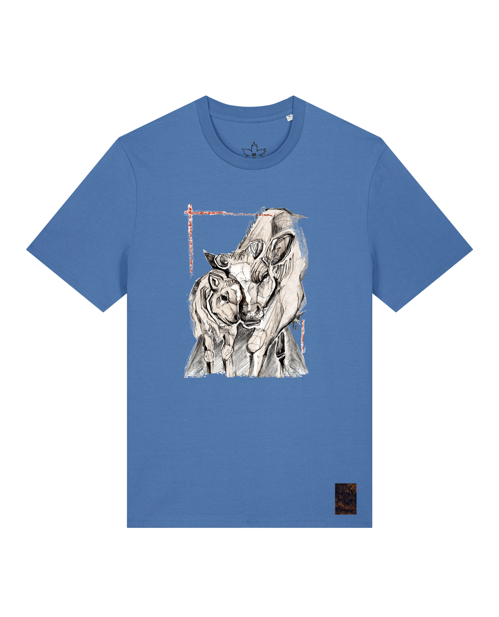 bio-unisex-medium fit-tshirt-kühe-sttu169-hortensie-front