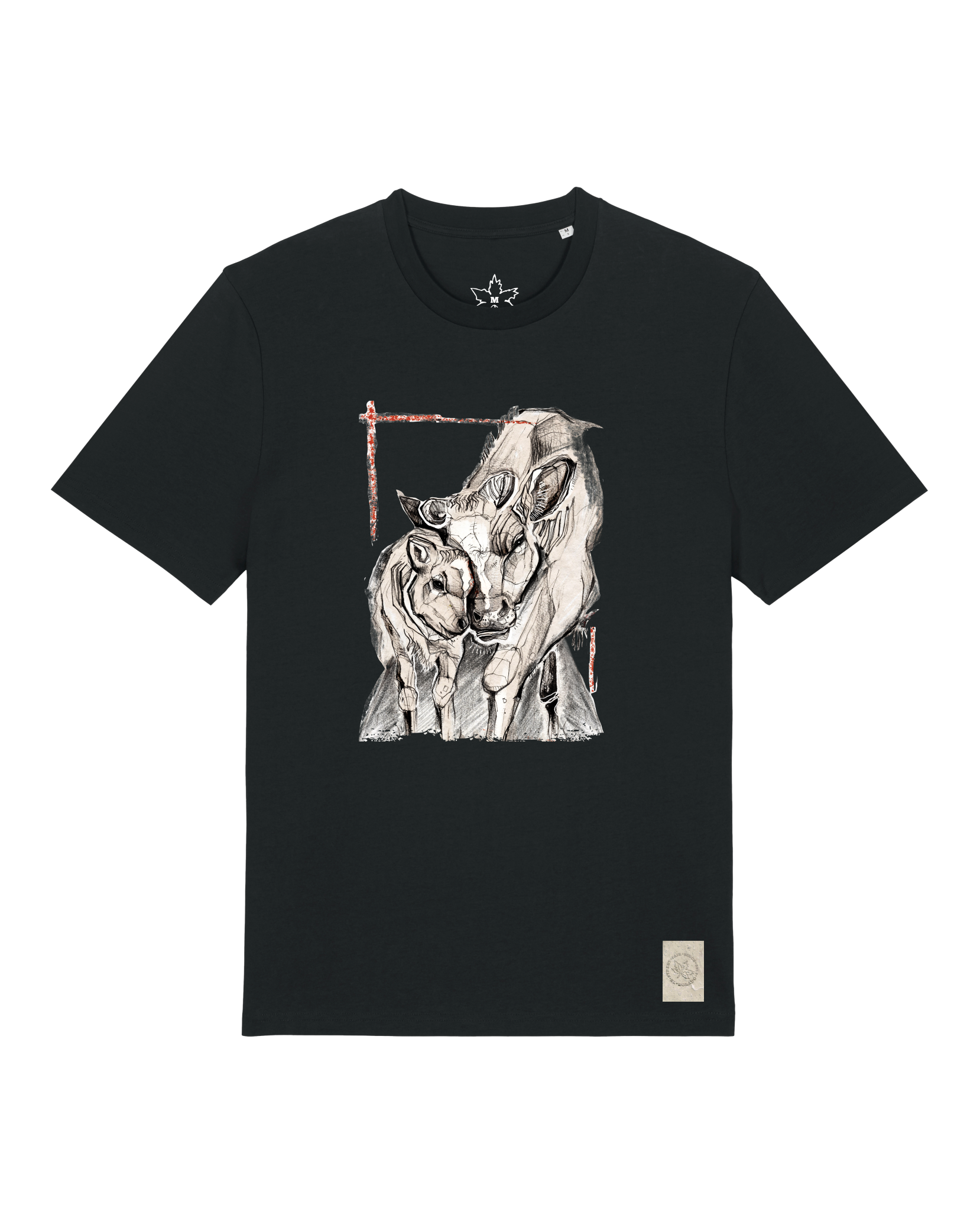 bio-unisex-medium fit-tshirt-kühe-sttu169-schwarz-front