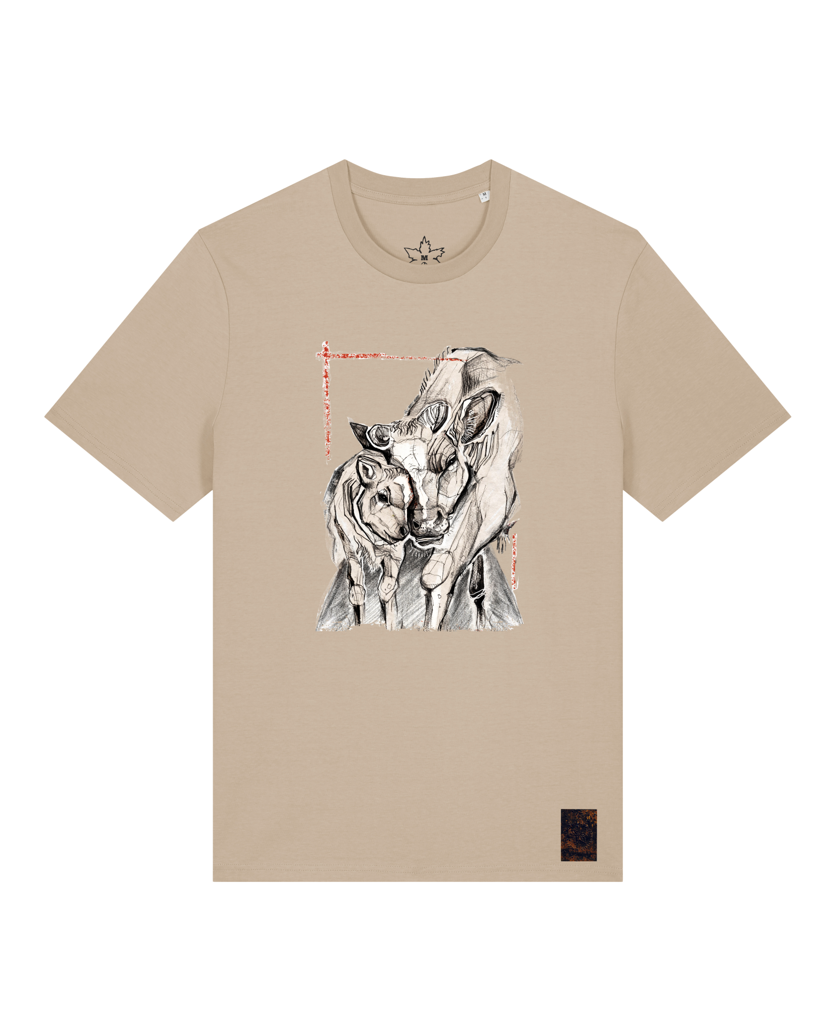 bio-unisex-medium fit-tshirt-kühe-sttu169-treibsand-front
