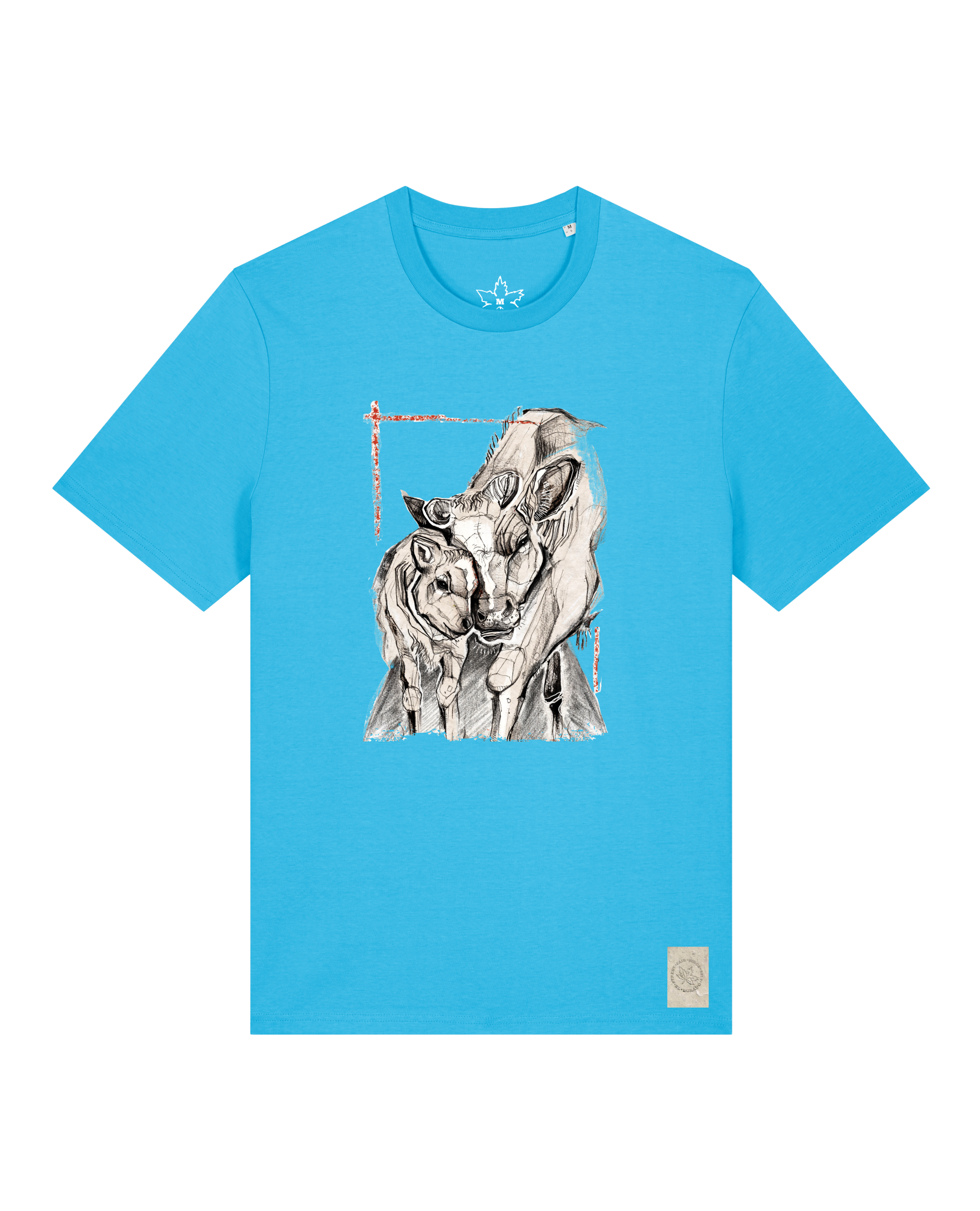 bio-unisex-medium fit-tshirt-kühe-sttu169-wasserblau-front