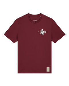 bio-unisex-medium fit-tshirt-lampionfisch (backprint)-sttu169-burgunder rot-front