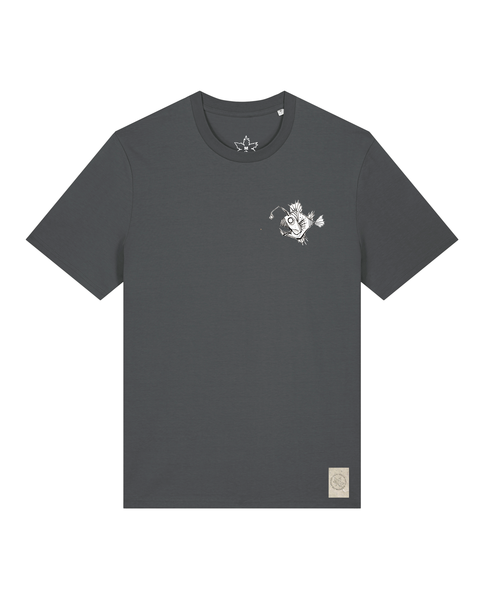 bio-unisex-medium fit-tshirt-lampionfisch (backprint)-sttu169-eisen-front