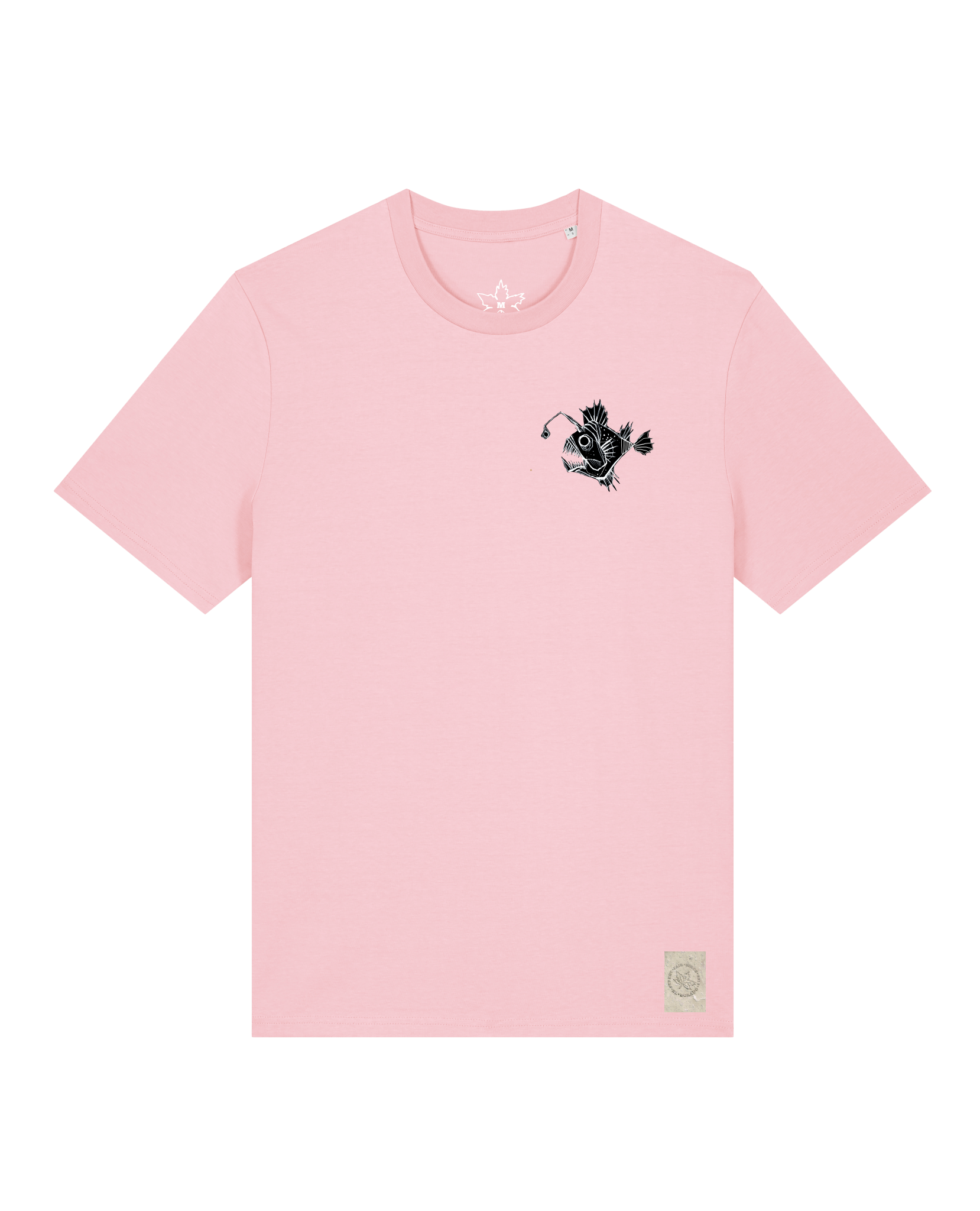 bio-unisex-medium fit-tshirt-lampionfisch (backprint)-sttu169-flamingo-front