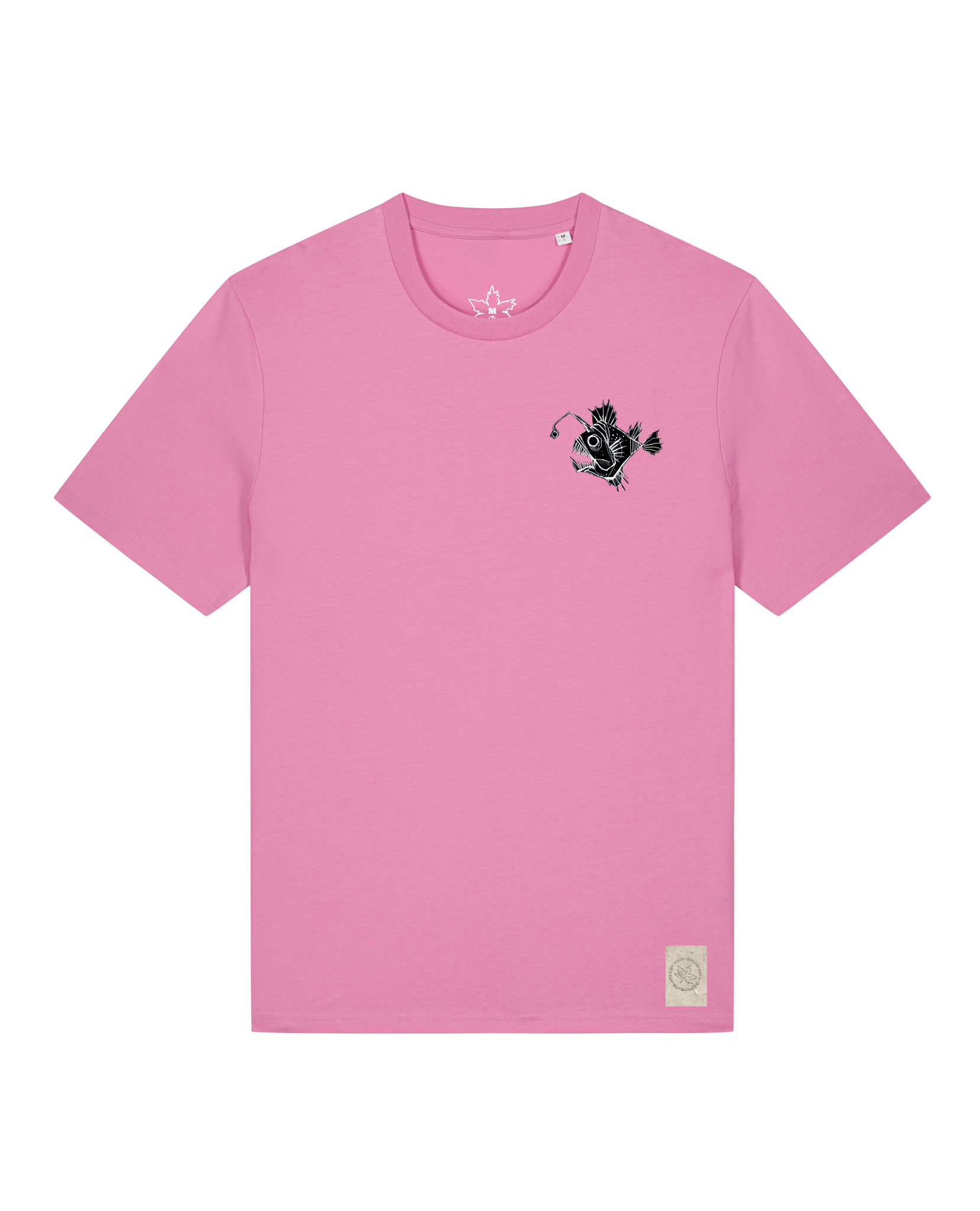 bio-unisex-medium fit-tshirt-lampionfisch (backprint)-sttu169-kaugummi-front