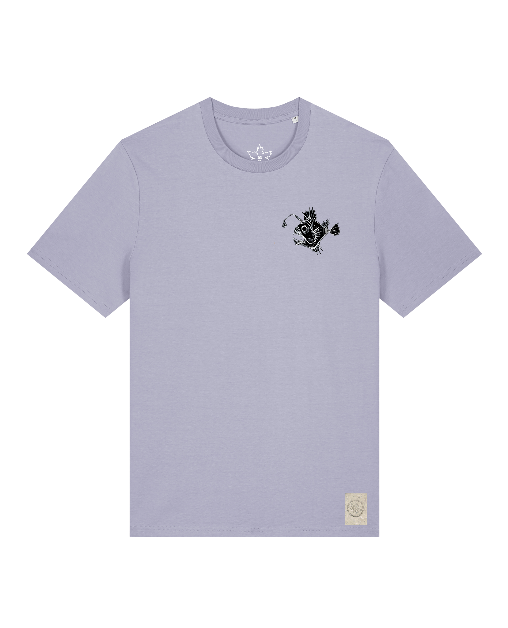 bio-unisex-medium fit-tshirt-lampionfisch (backprint)-sttu169-lavender-front