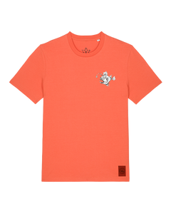 bio-unisex-medium fit-tshirt-lampionfisch (backprint)-sttu169-mandarine-front