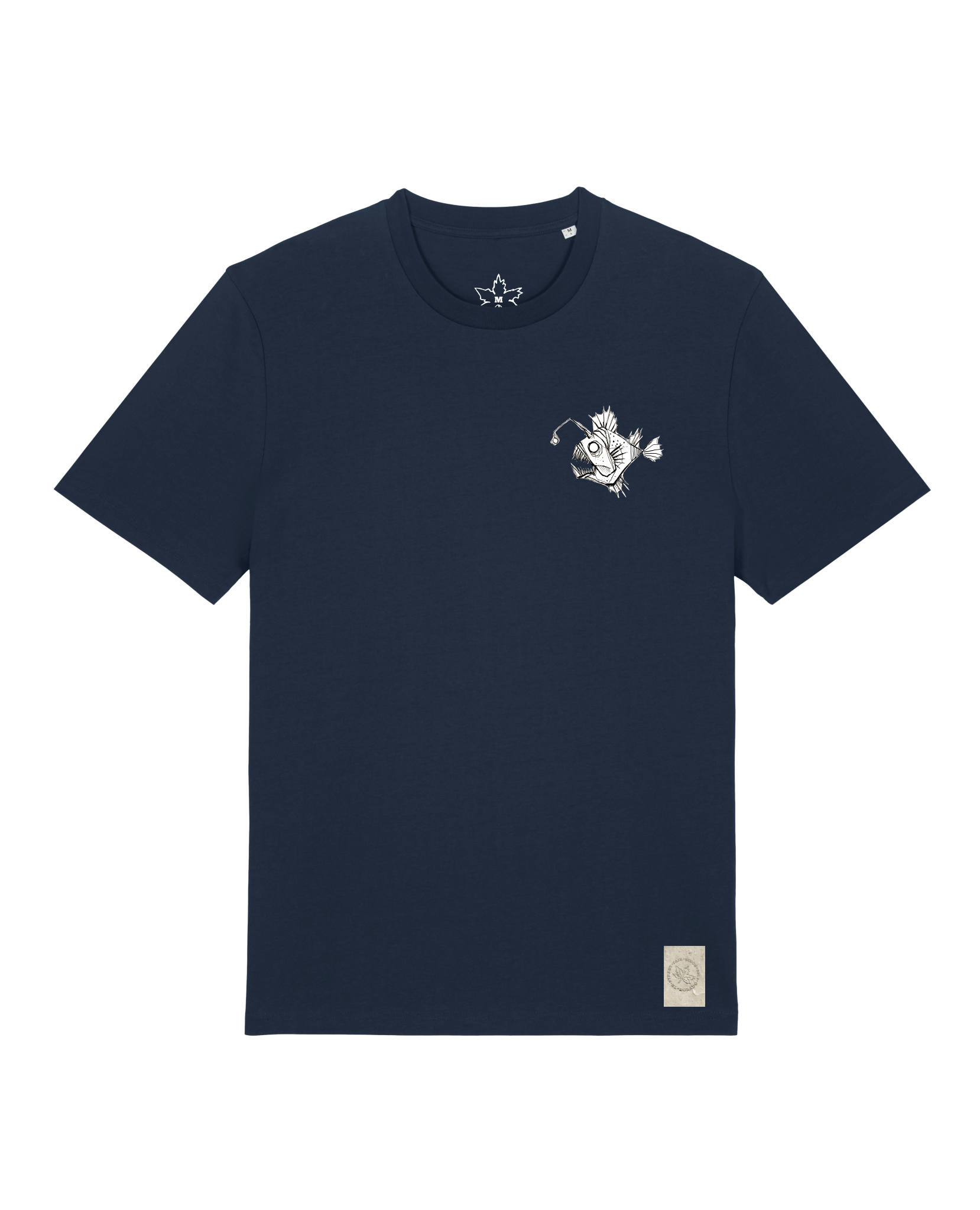 bio-unisex-medium fit-tshirt-lampionfisch (backprint)-sttu169-marine-front