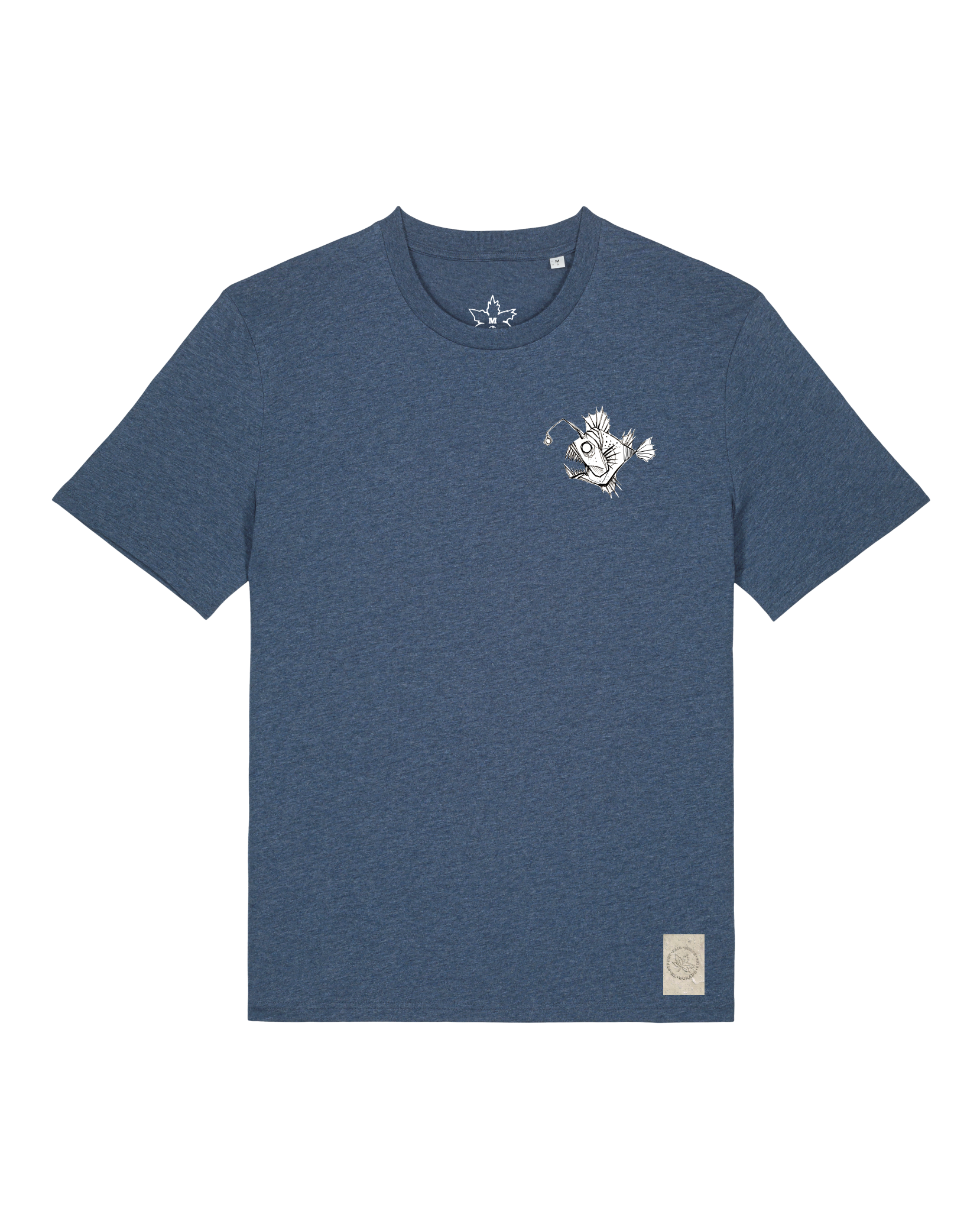 bio-unisex-medium fit-tshirt-lampionfisch (backprint)-sttu169-walblau-front