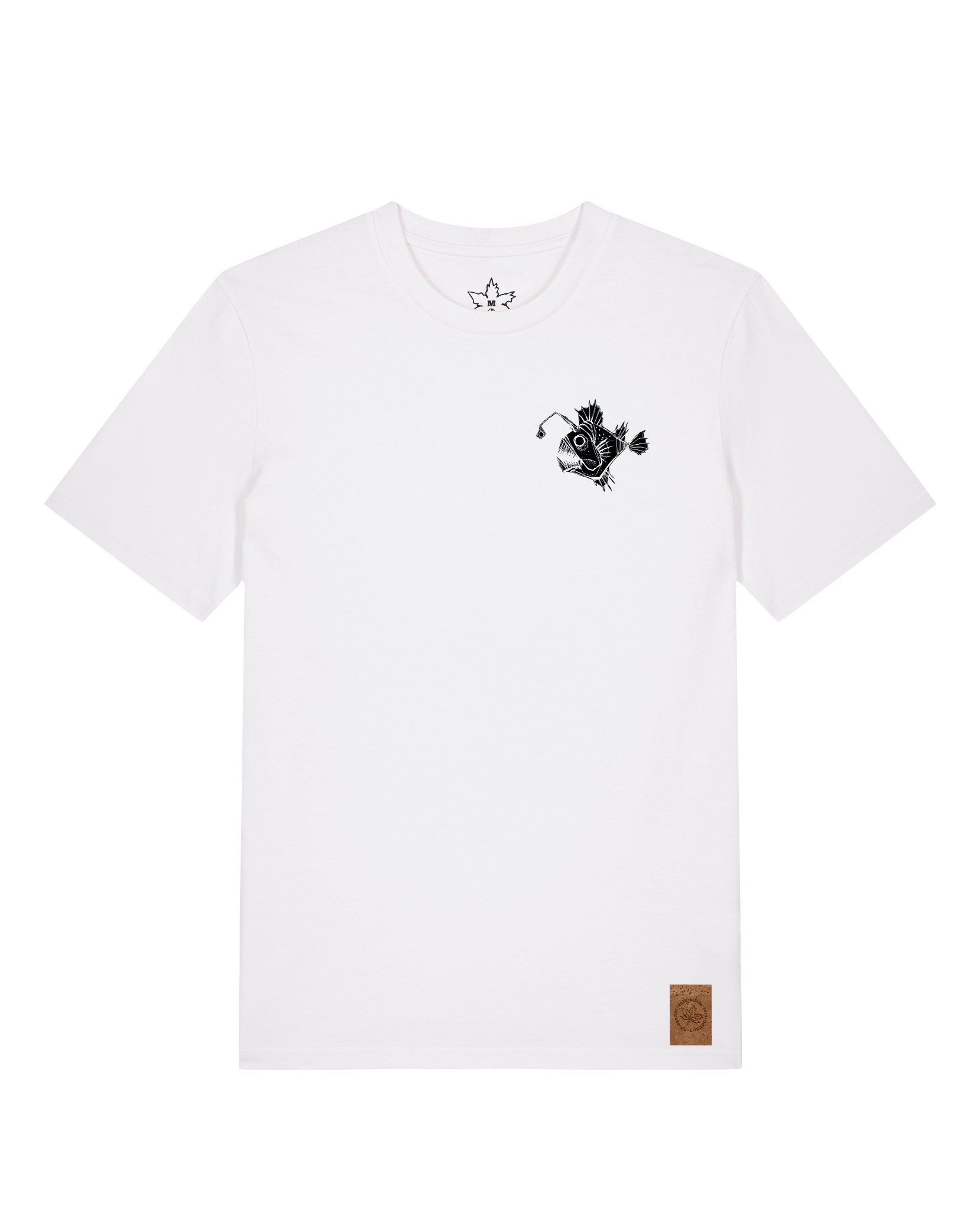 bio-unisex-medium fit-tshirt-lampionfisch (backprint)-sttu169-weiß-front
