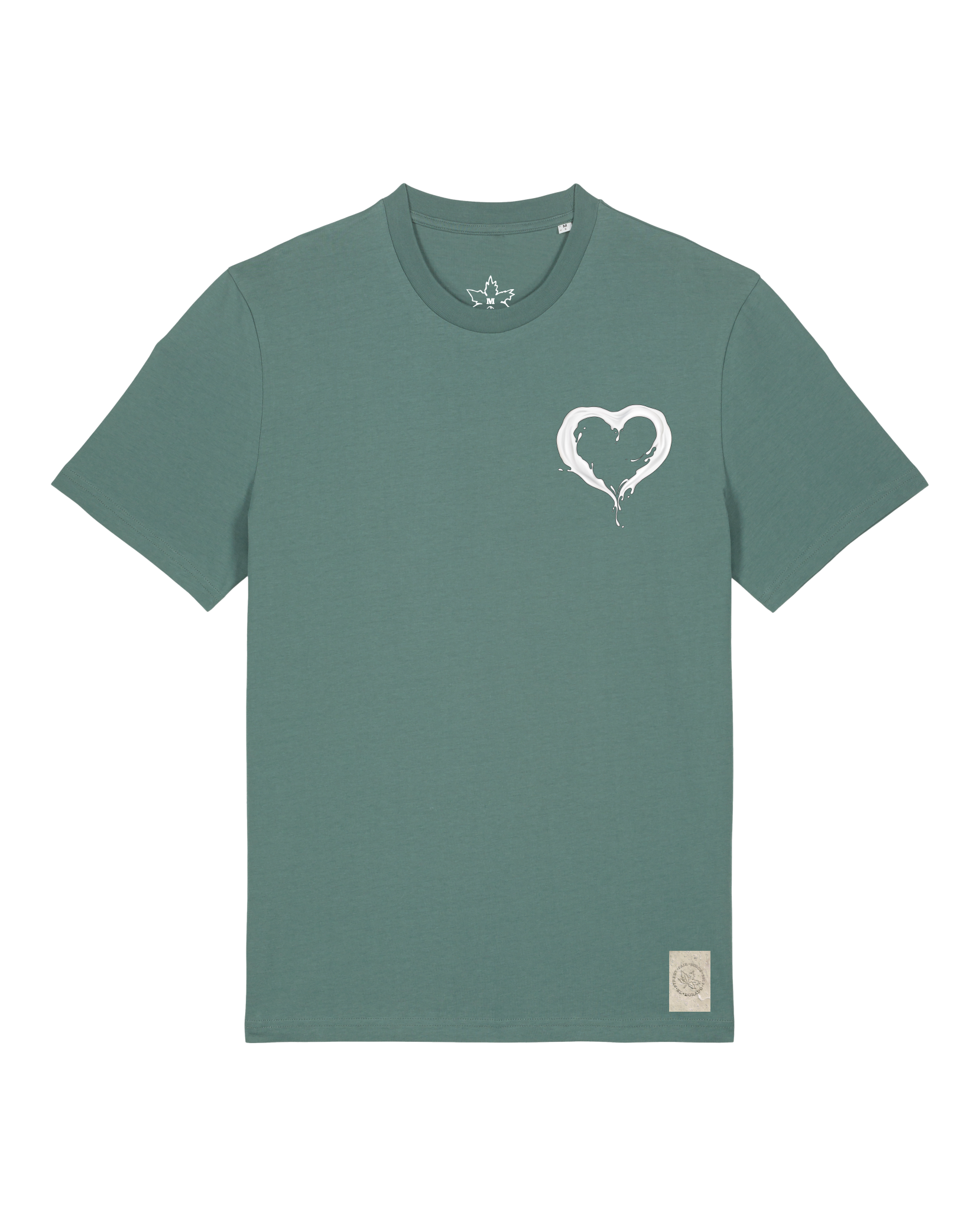 bio-unisex-medium fit-tshirt-milchmagd (backprint)-sttu169-blautanne-front