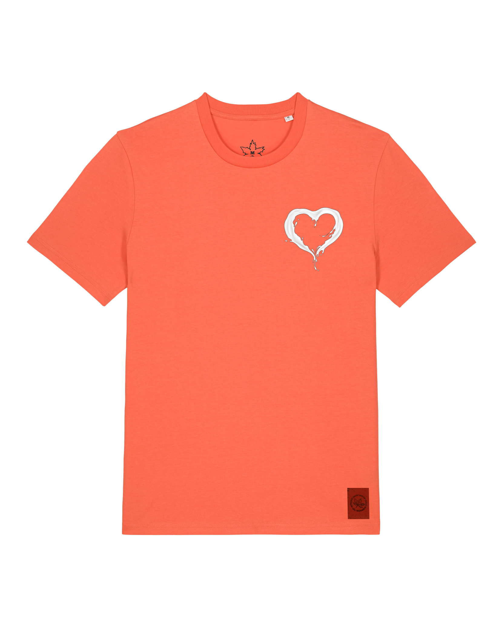 bio-unisex-medium fit-tshirt-milchmagd (backprint)-sttu169-mandarine-front