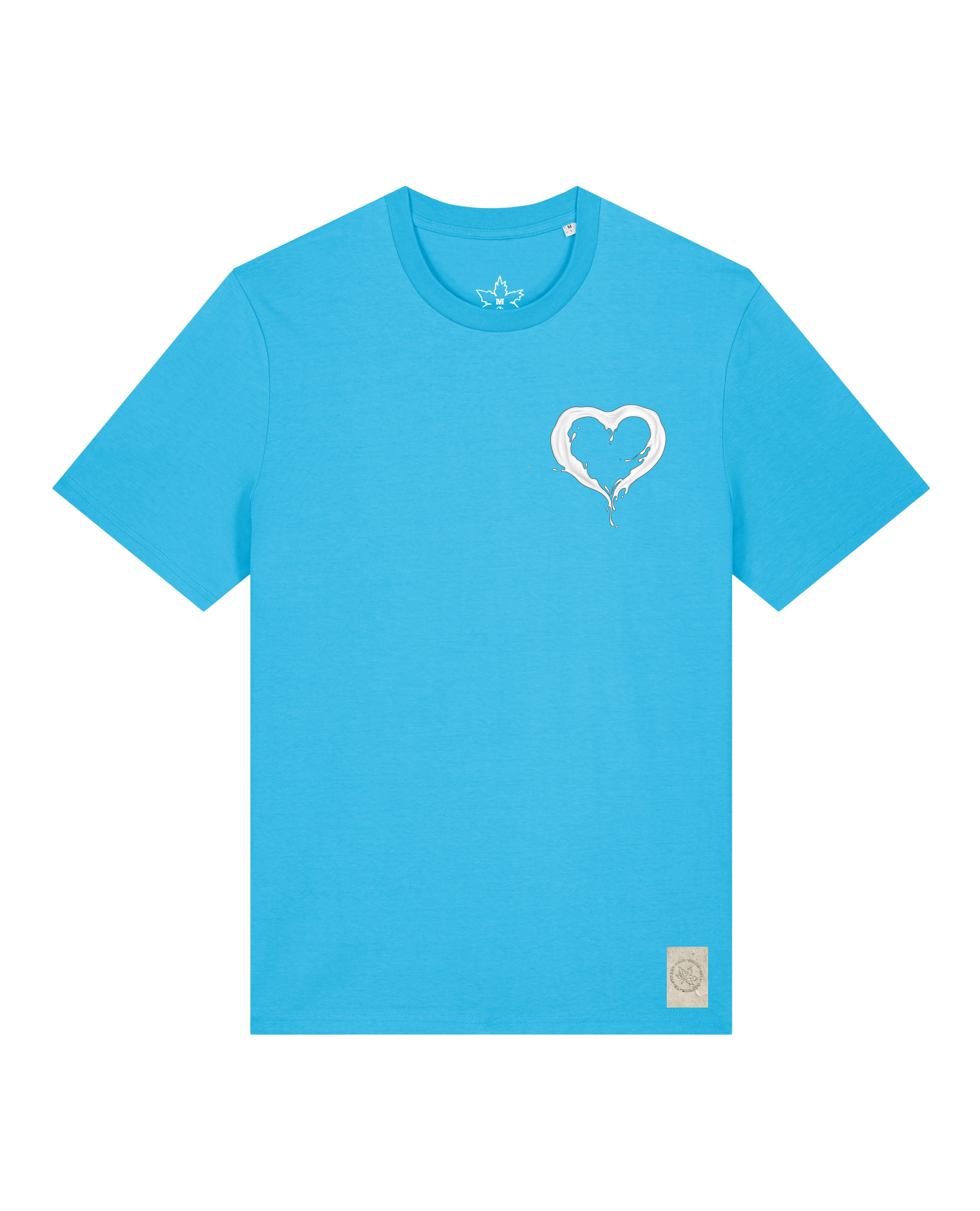 bio-unisex-medium fit-tshirt-milchmagd (backprint)-sttu169-wasserblau-front