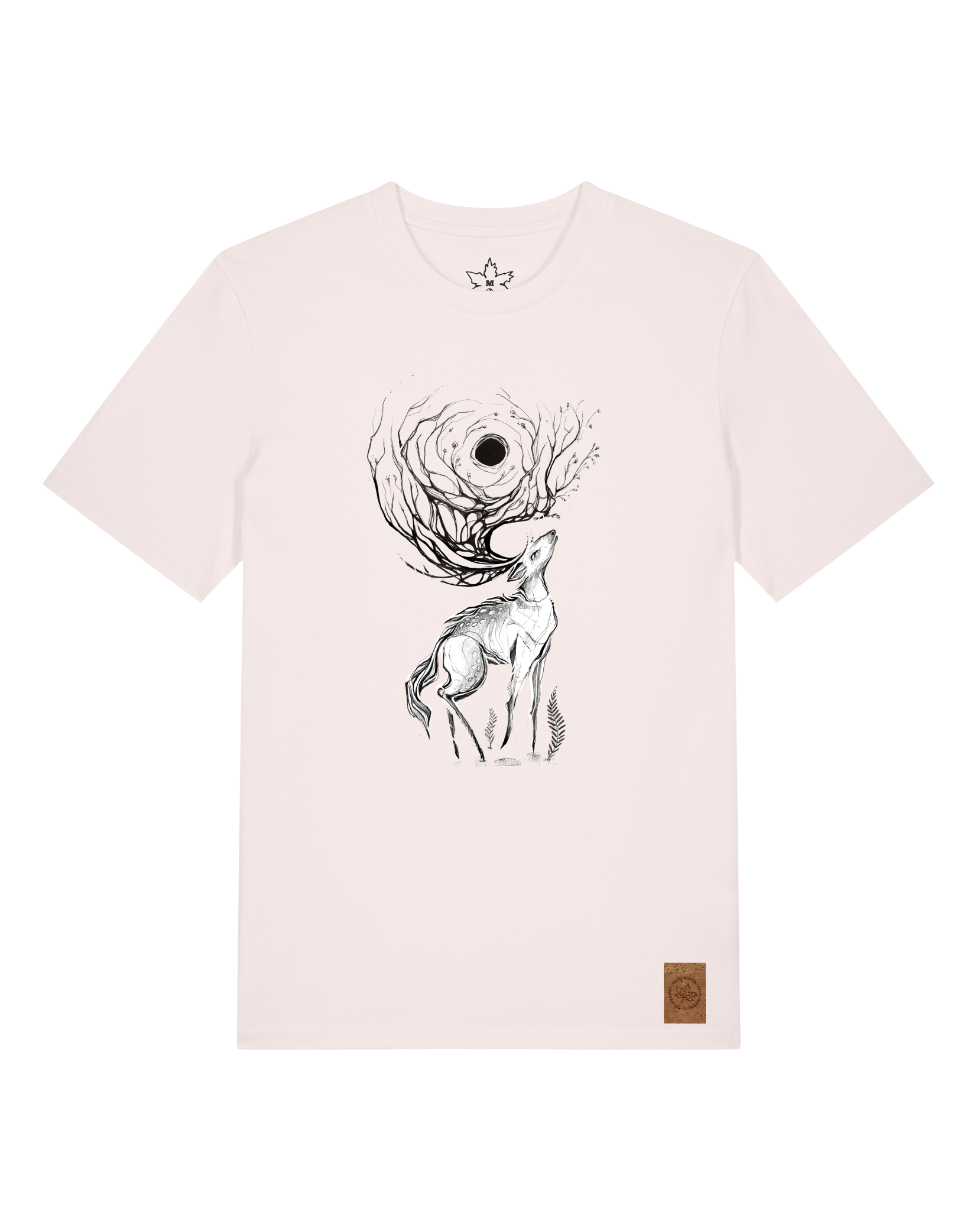 bio-unisex-medium fit-tshirt-moon deer-sttu169-baumwollblute-front
