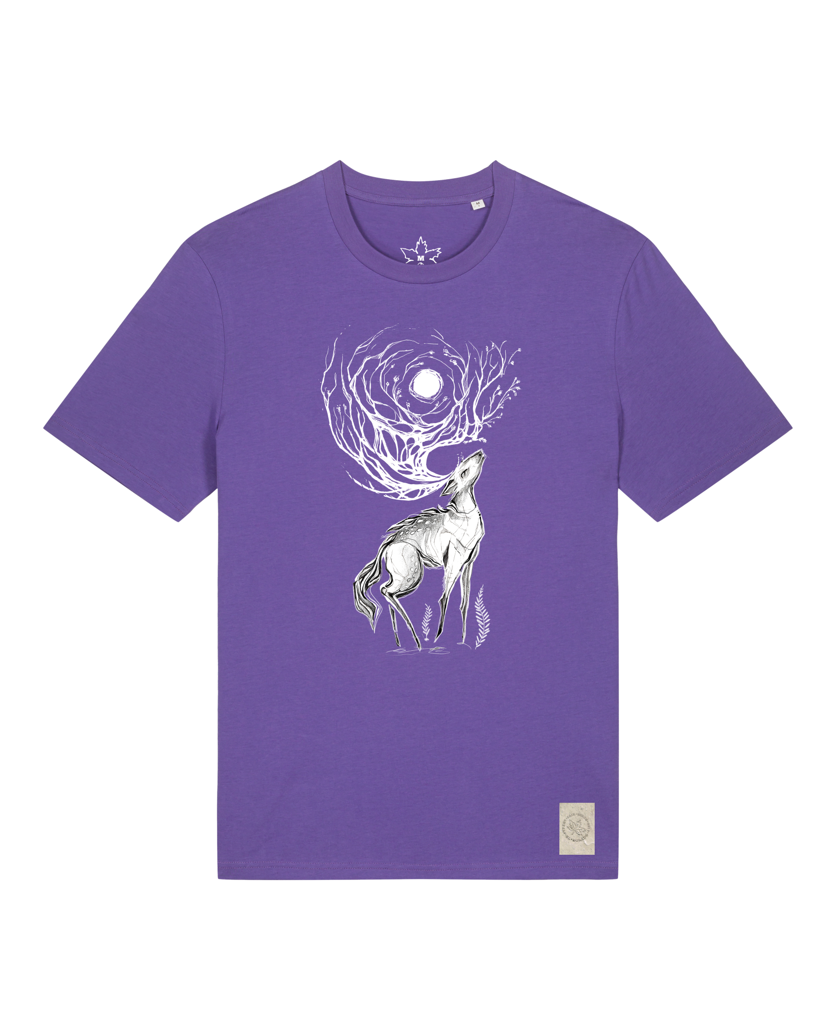 bio-unisex-medium fit-tshirt-moon deer-sttu169-blaukraut-front