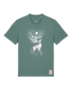 bio-unisex-medium fit-tshirt-moon deer-sttu169-blautanne-front