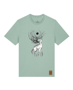 bio-unisex-medium fit-tshirt-moon deer-sttu169-eukalyptus-front