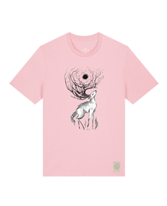 bio-unisex-medium fit-tshirt-moon deer-sttu169-flamingo-front
