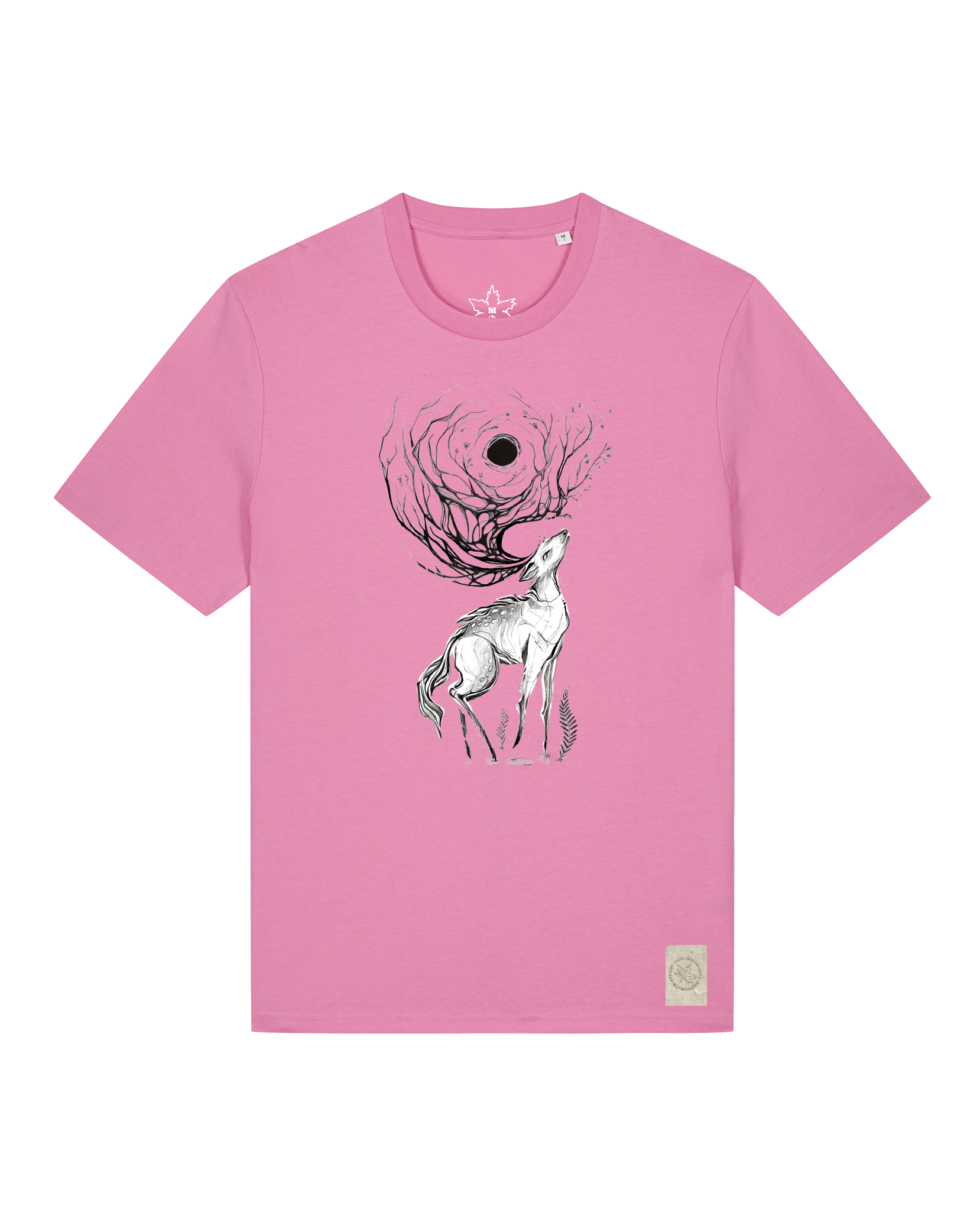 bio-unisex-medium fit-tshirt-moon deer-sttu169-kaugummi-front