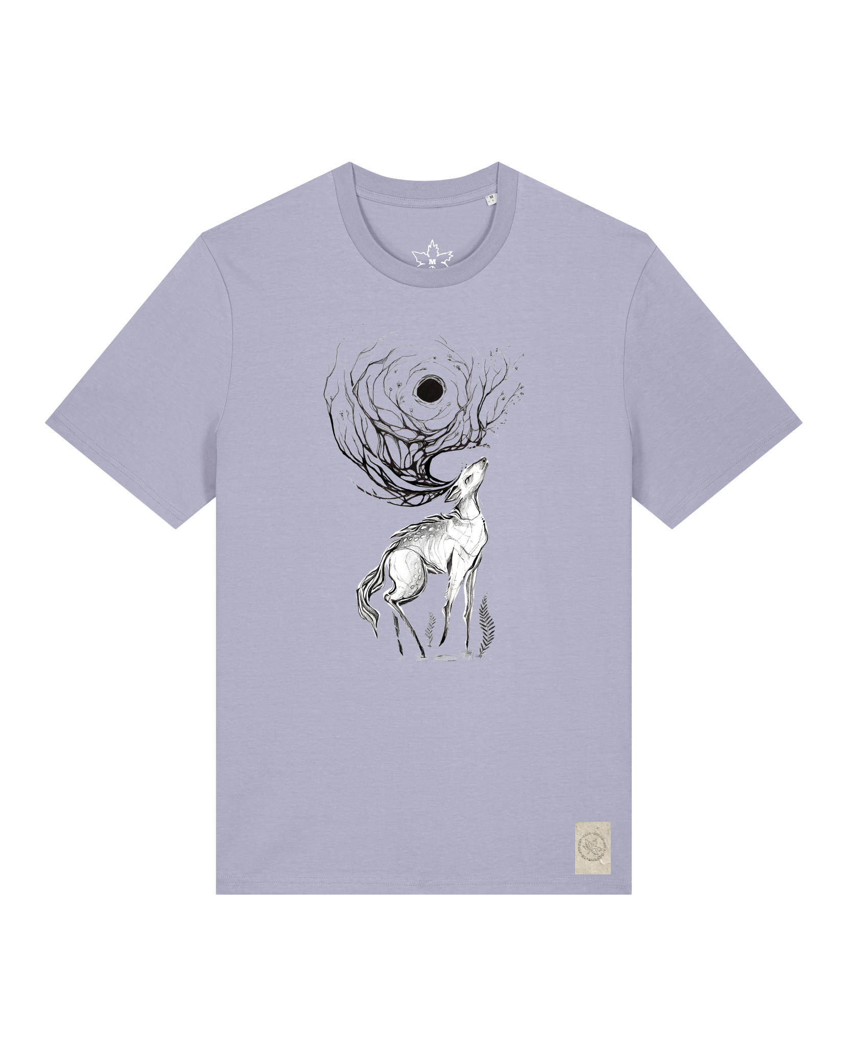 bio-unisex-medium fit-tshirt-moon deer-sttu169-lavender-front