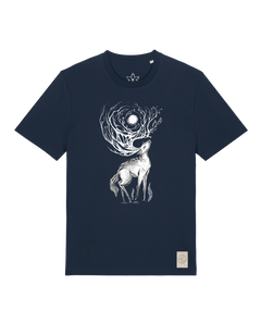 bio-unisex-medium fit-tshirt-moon deer-sttu169-marine-front