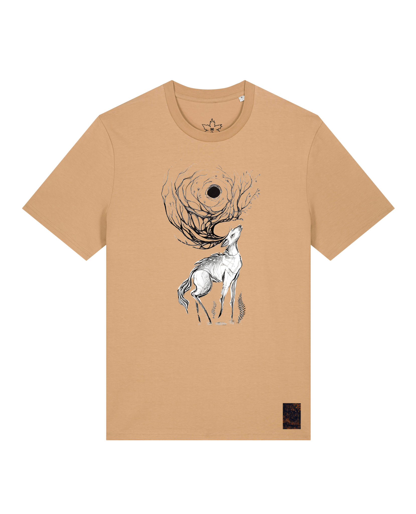 bio-unisex-medium fit-tshirt-moon deer-sttu169-meersand-front