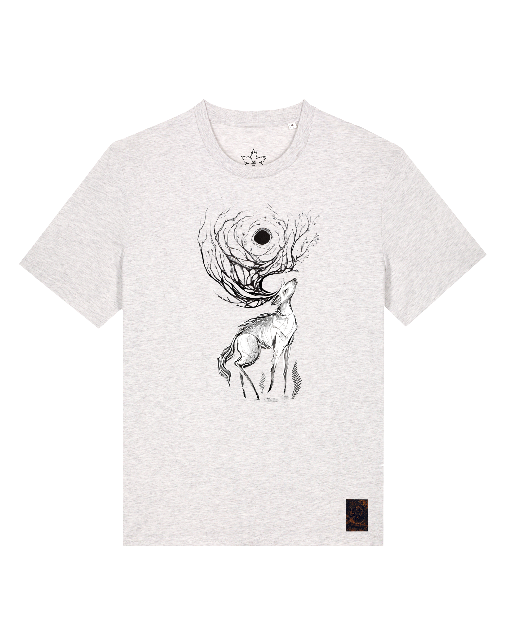 bio-unisex-medium fit-tshirt-moon deer-sttu169-rennmaus-front