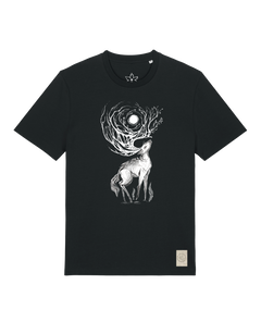 bio-unisex-medium fit-tshirt-moon deer-sttu169-schwarz-front