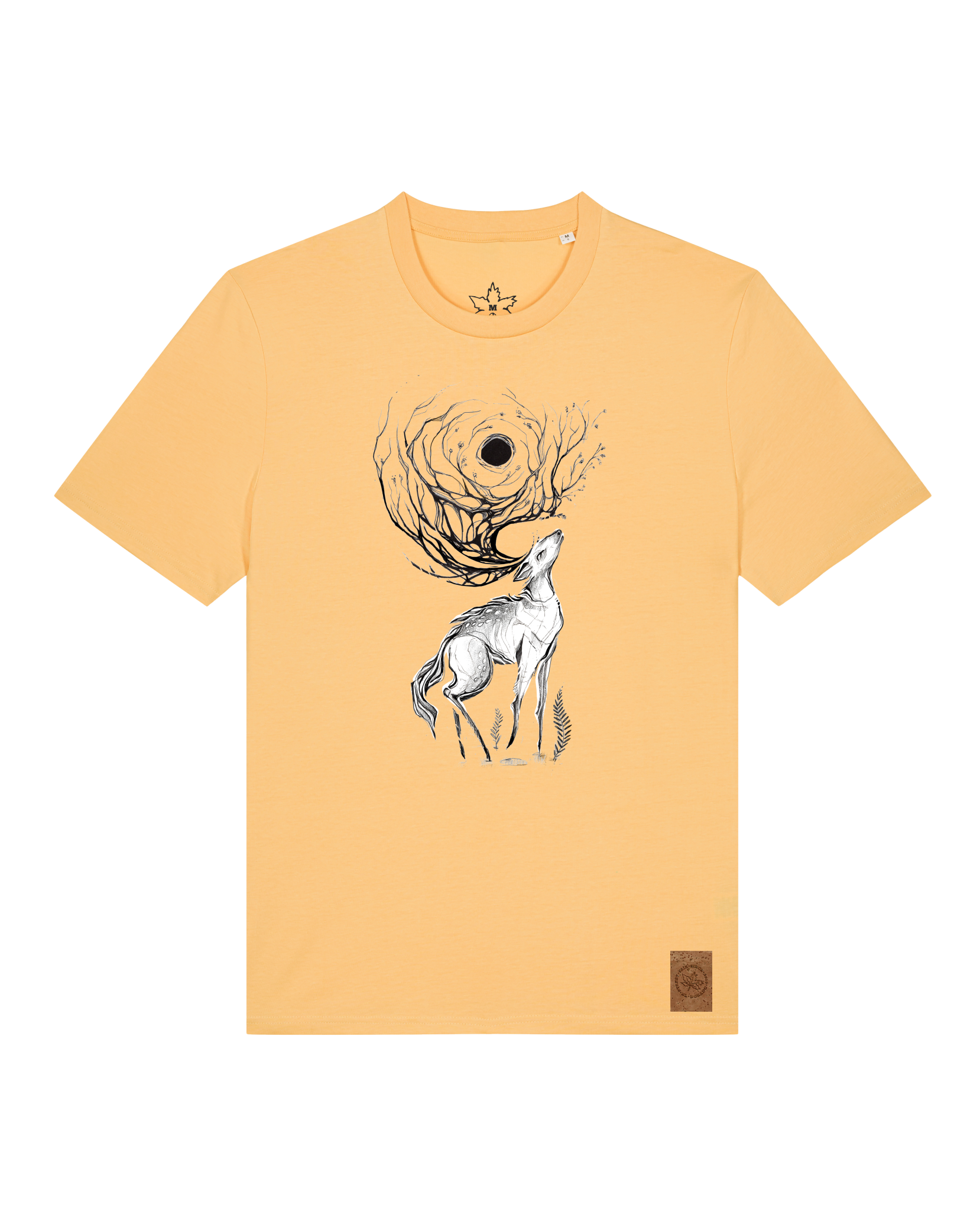 bio-unisex-medium fit-tshirt-moon deer-sttu169-senfkorn-front