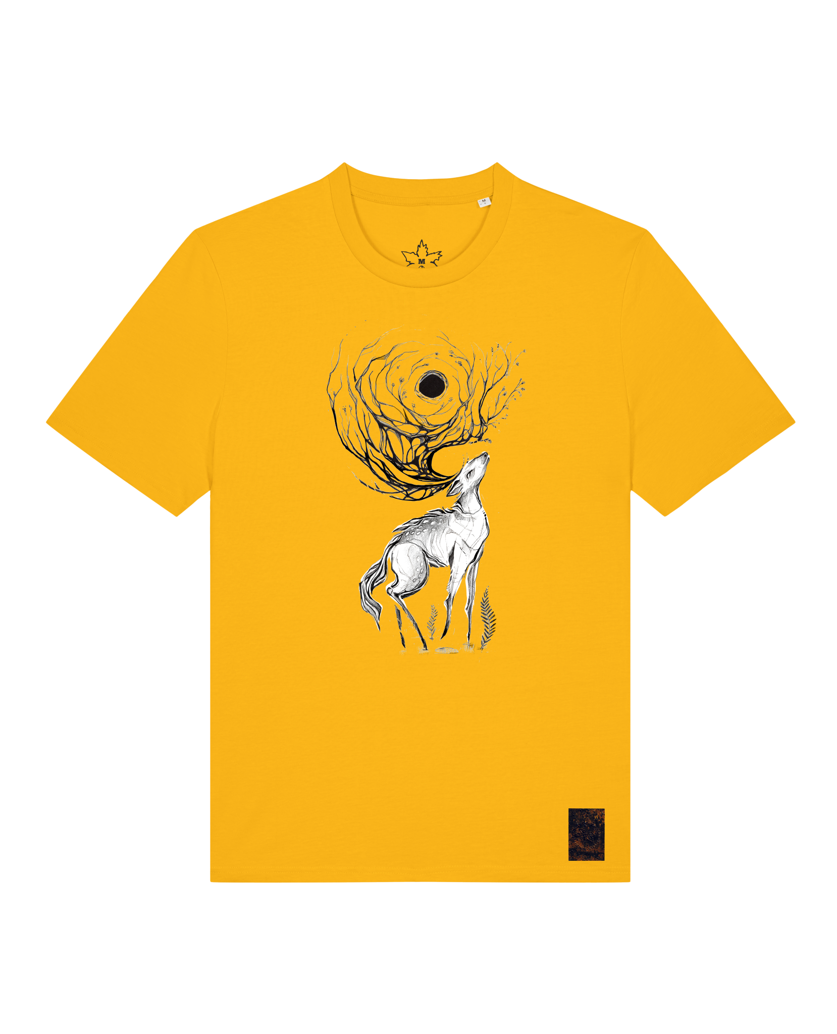 bio-unisex-medium fit-tshirt-moon deer-sttu169-sonnenblume-front