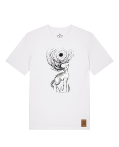 bio-unisex-medium fit-tshirt-moon deer-sttu169-weiß-front