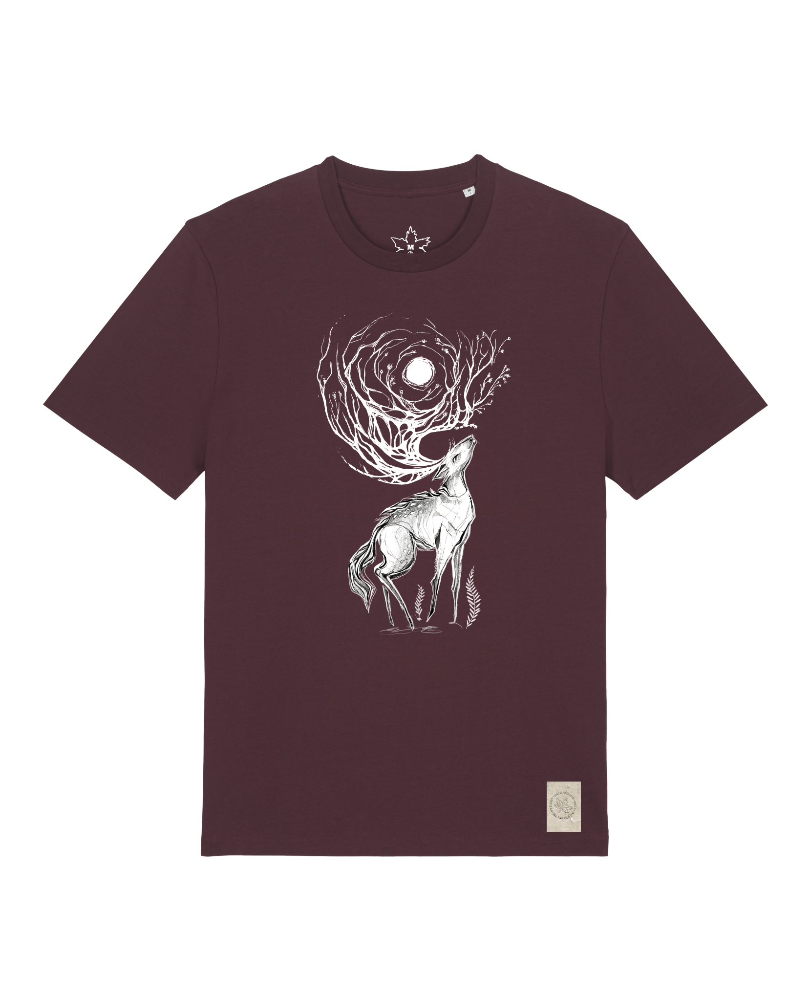 bio-unisex-medium fit-tshirt-moon deer-sttu169-zartbitter-front