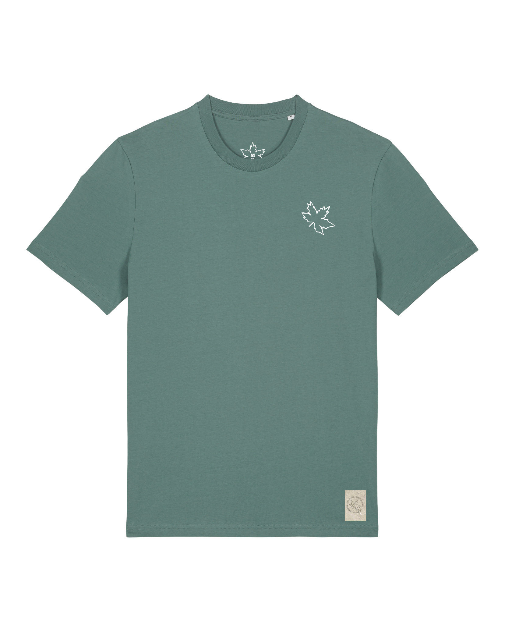 bio-unisex-medium fit-tshirt-nature prayer (backprint)-sttu169-blautanne-front