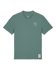 bio-unisex-medium fit-tshirt-nature prayer (backprint)-sttu169-blautanne-front