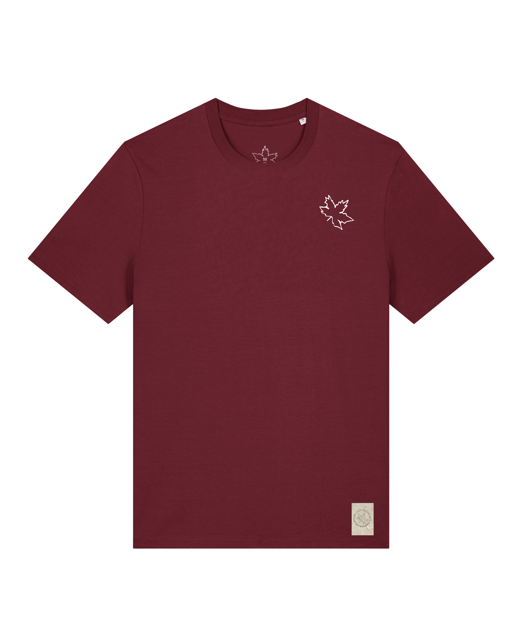 bio-unisex-medium fit-tshirt-nature prayer (backprint)-sttu169-burgunder rot-front