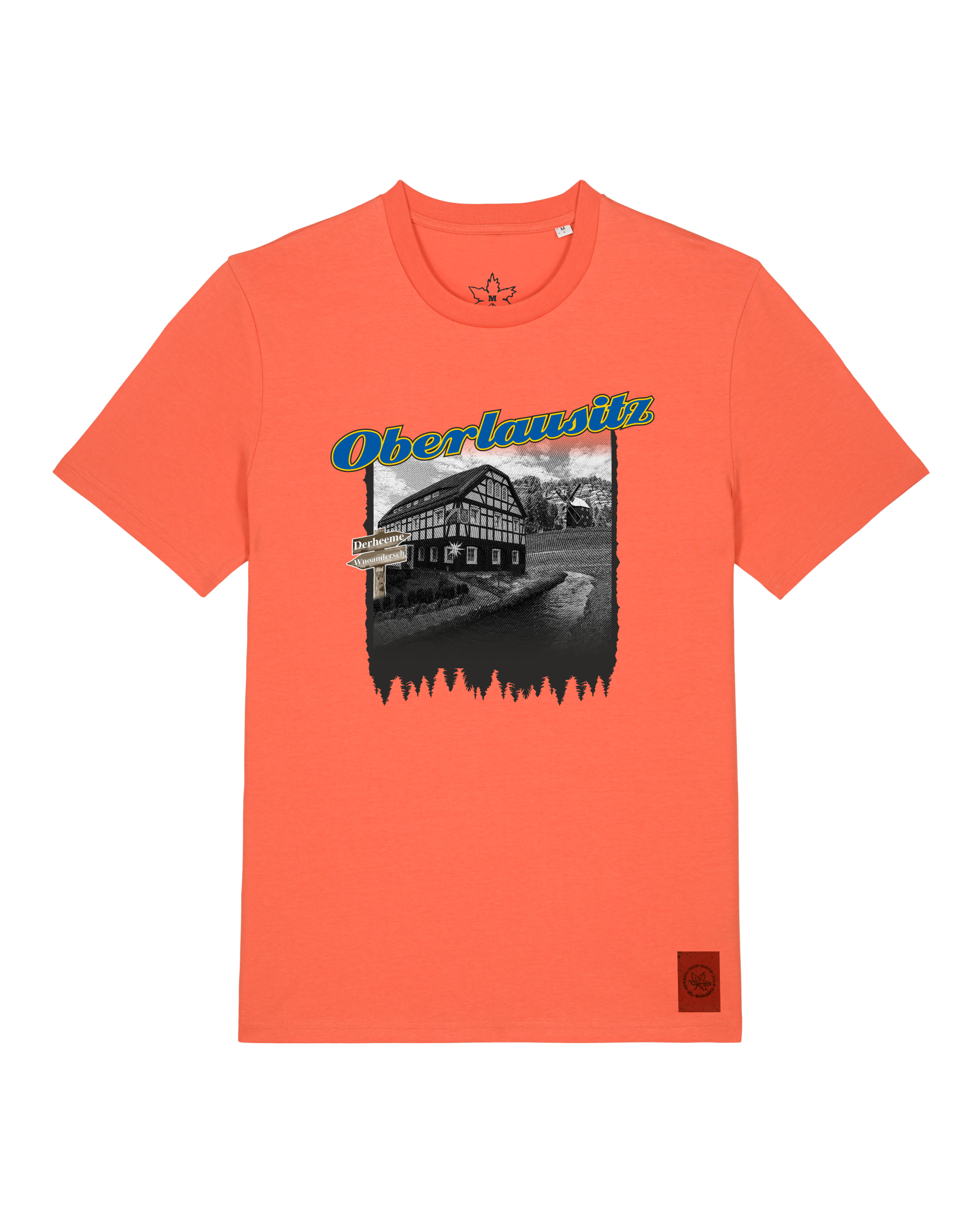 bio-unisex-medium fit-tshirt-oberlausitz-sttu169-mandarine-front