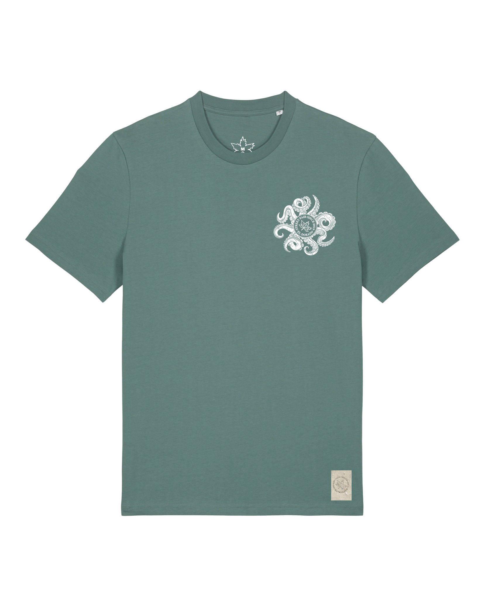 bio-unisex-medium fit-tshirt-octo (backprint)-sttu169-blautanne-front