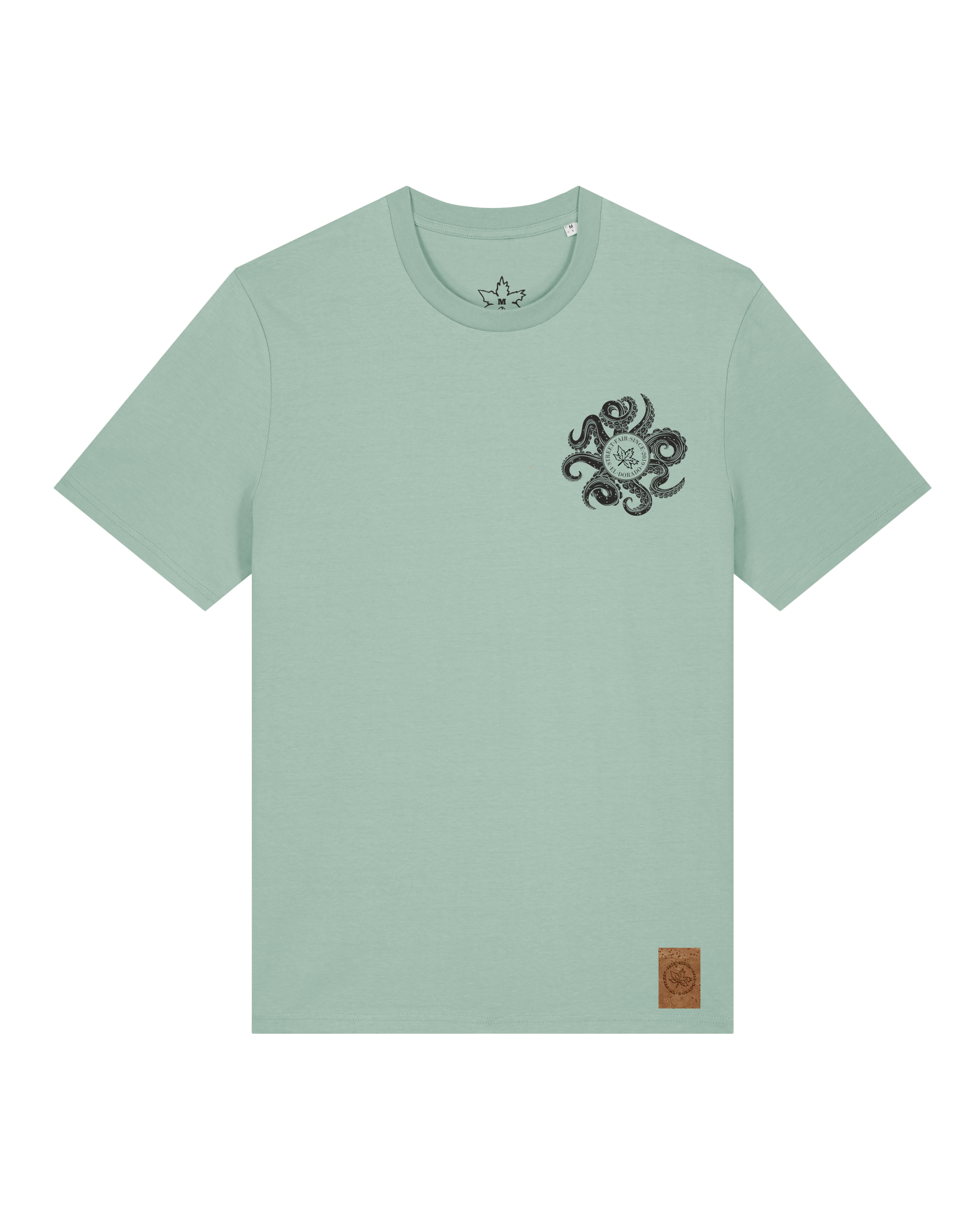 bio-unisex-medium fit-tshirt-octo (backprint)-sttu169-eukalyptus-front