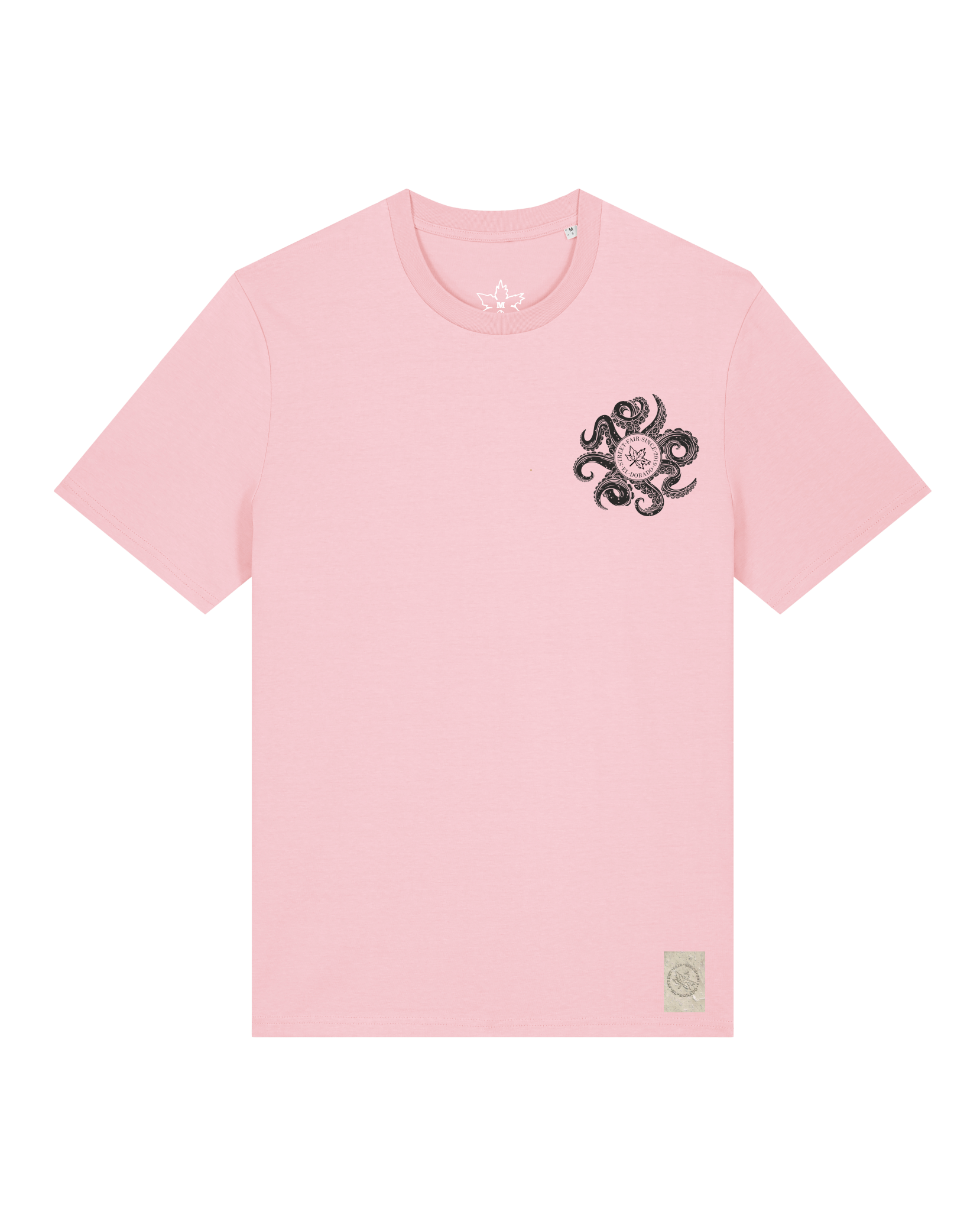 bio-unisex-medium fit-tshirt-octo (backprint)-sttu169-flamingo-front
