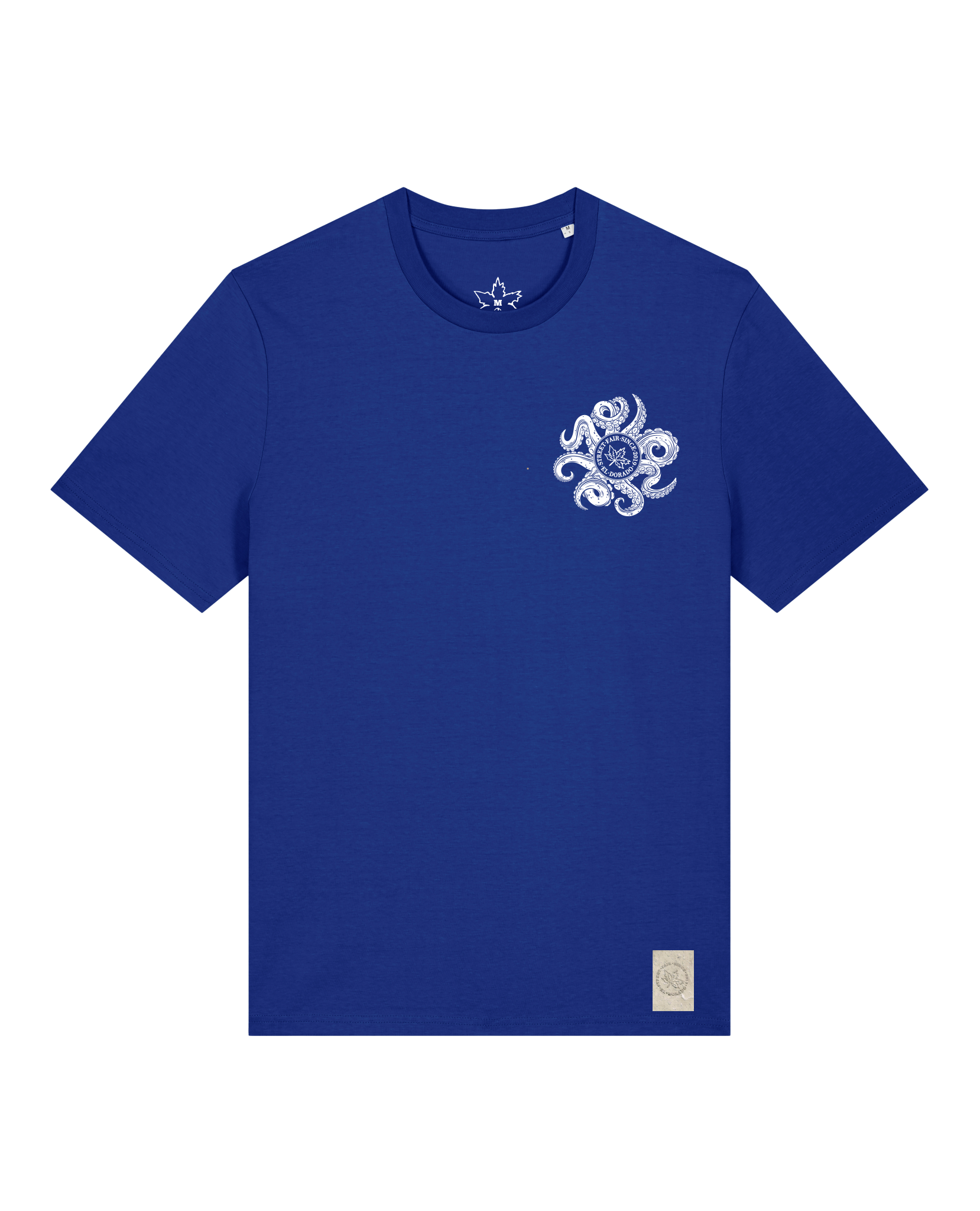 bio-unisex-medium fit-tshirt-octo (backprint)-sttu169-kornblume-front